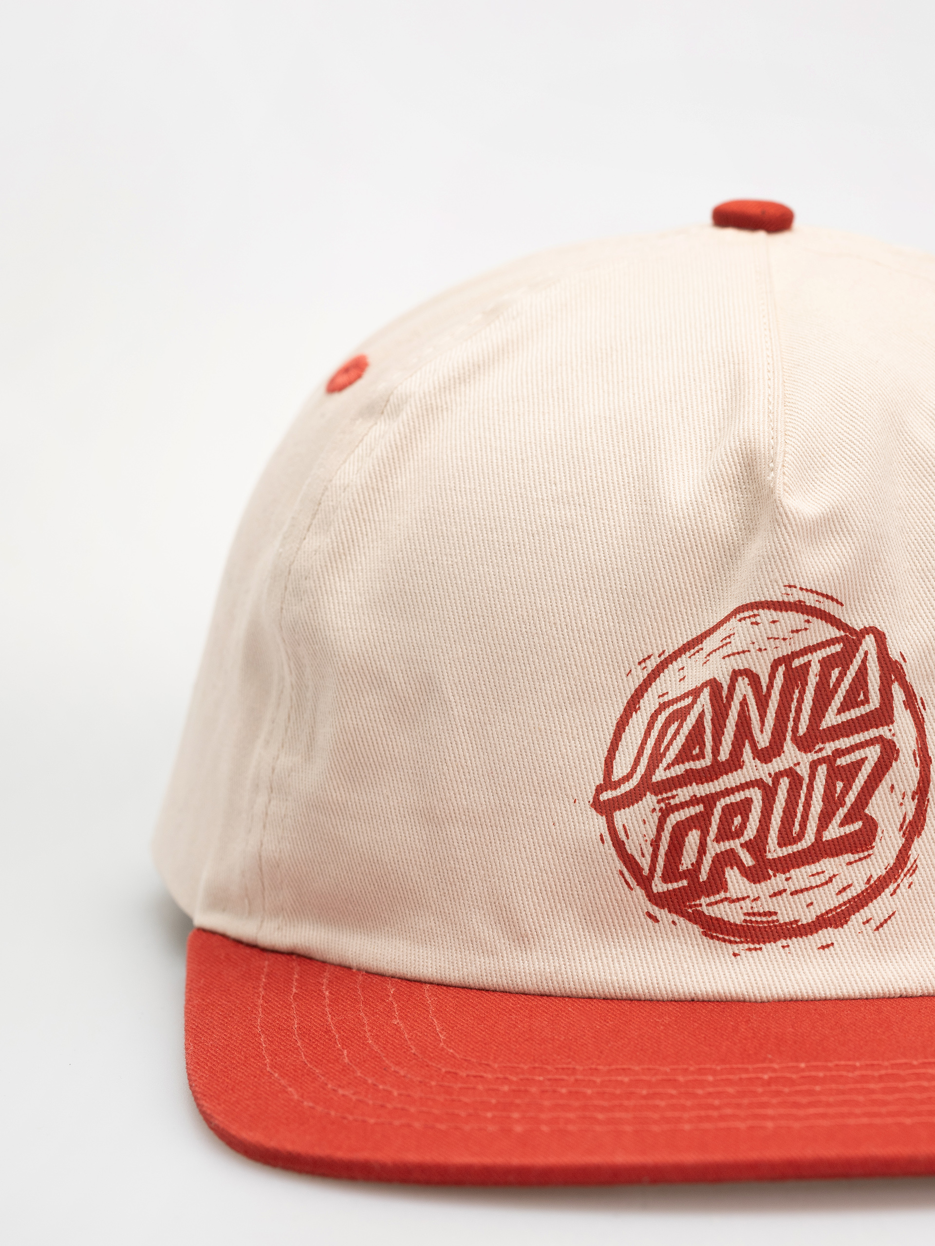 Santa Cruz Stamped Opus Snapback Cap (off white/ketchup)
