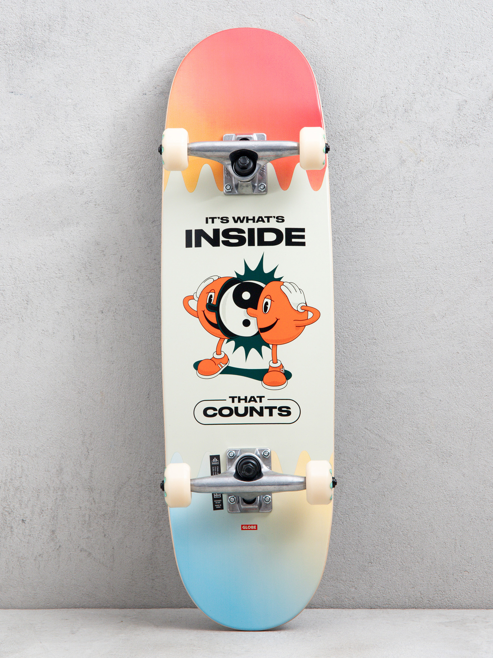 Globe G1 Argo Skateboard - brown (red maple/black)
