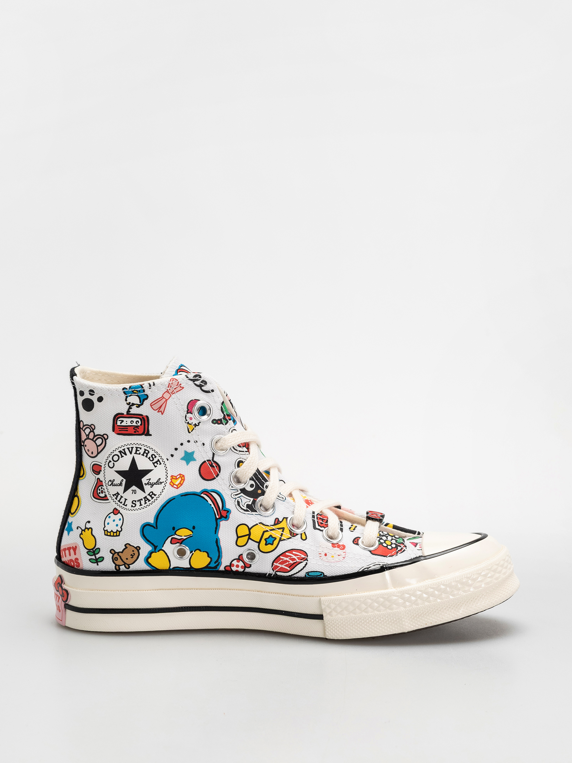 Converse Chuck 70 Hi Chucks (white/pink/green)