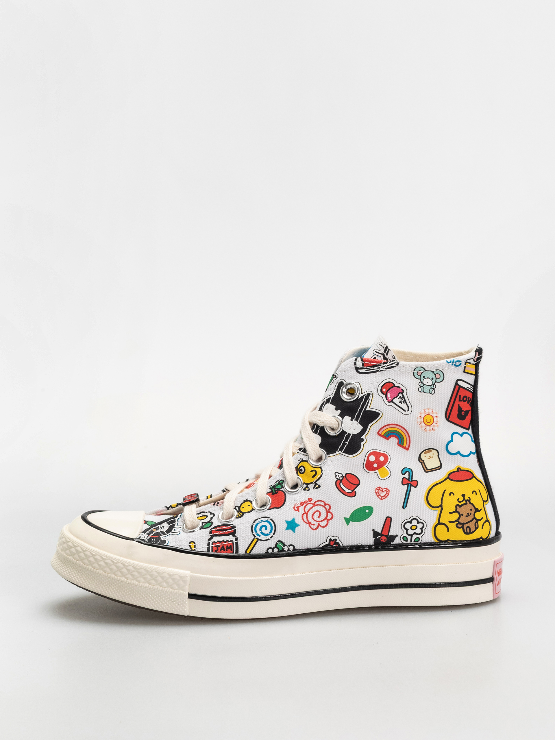 Converse Chuck 70 Hi Chucks (white/pink/green)