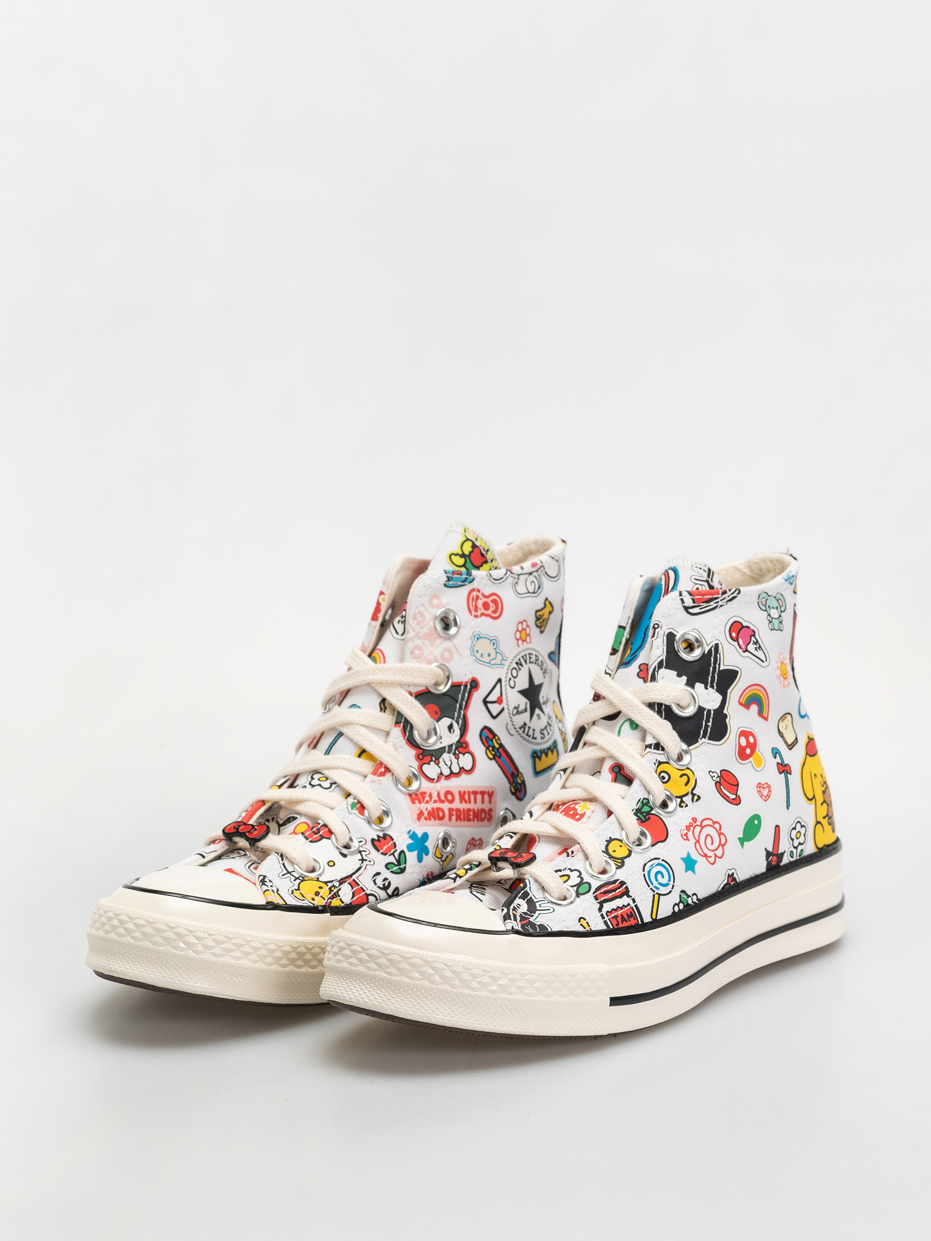 Converse Chuck 70 Hi Chucks (white/pink/green)