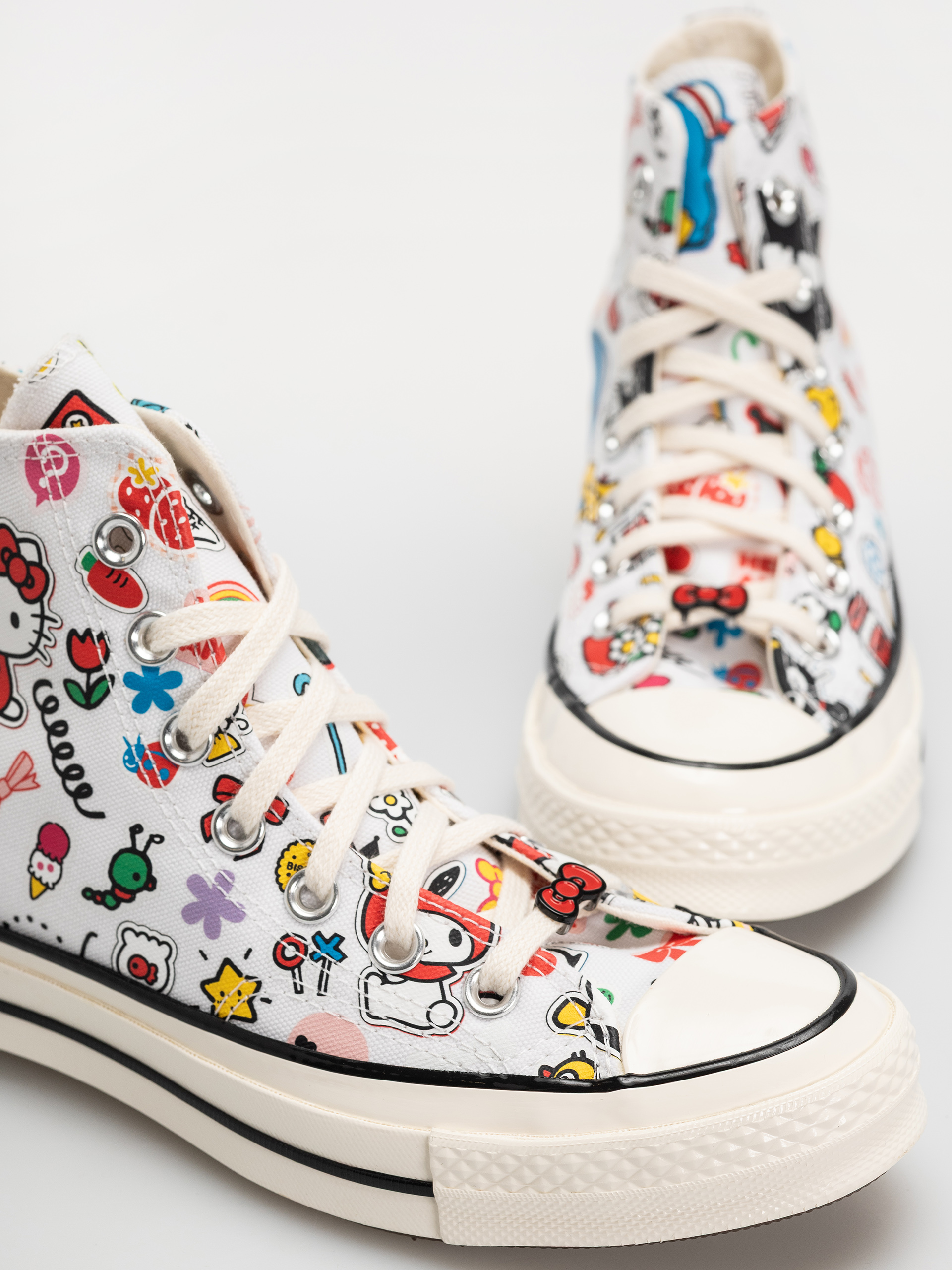 Converse Chuck 70 Hi Chucks (white/pink/green)