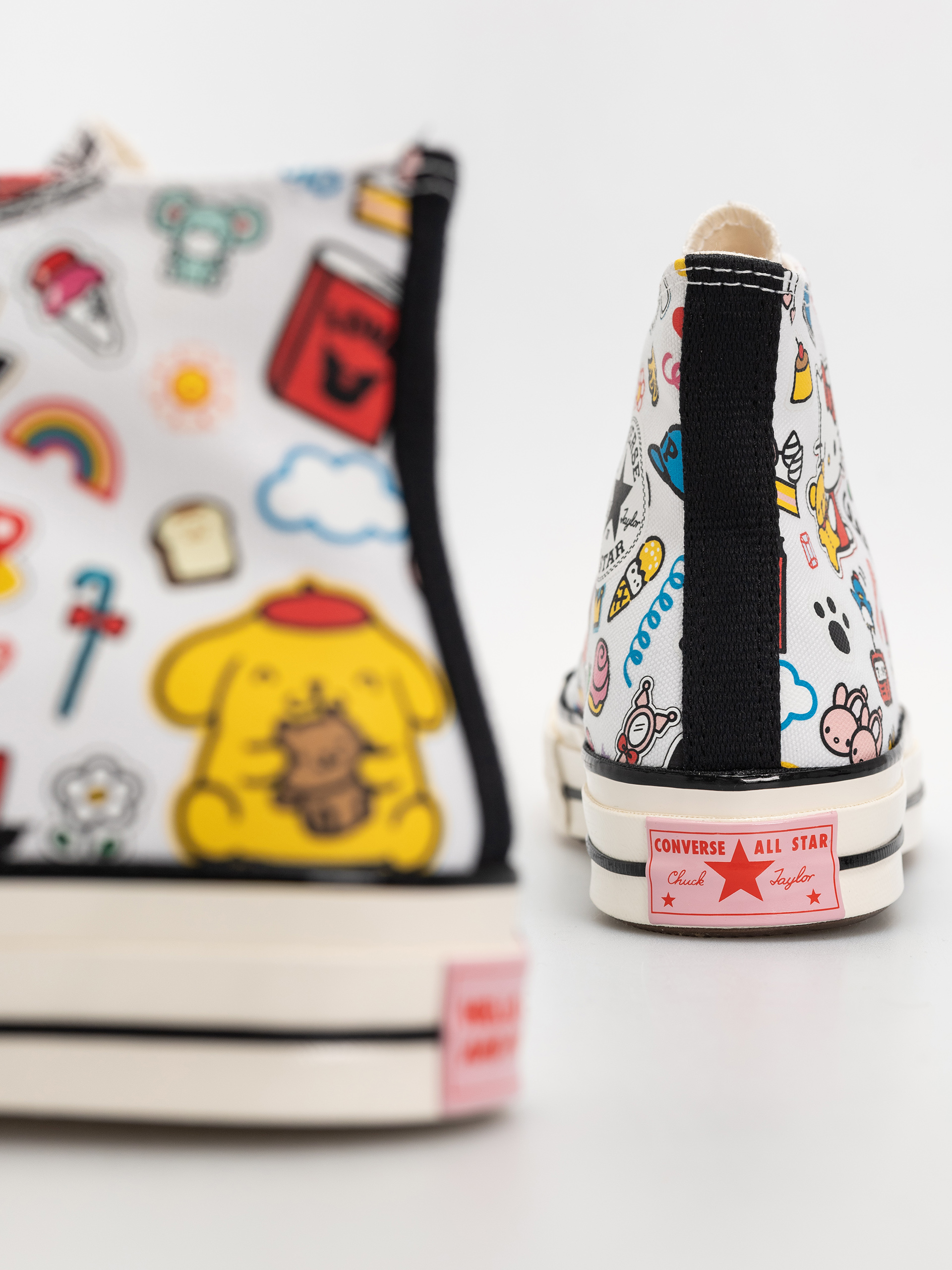 Converse Chuck 70 Hi Chucks (white/pink/green)