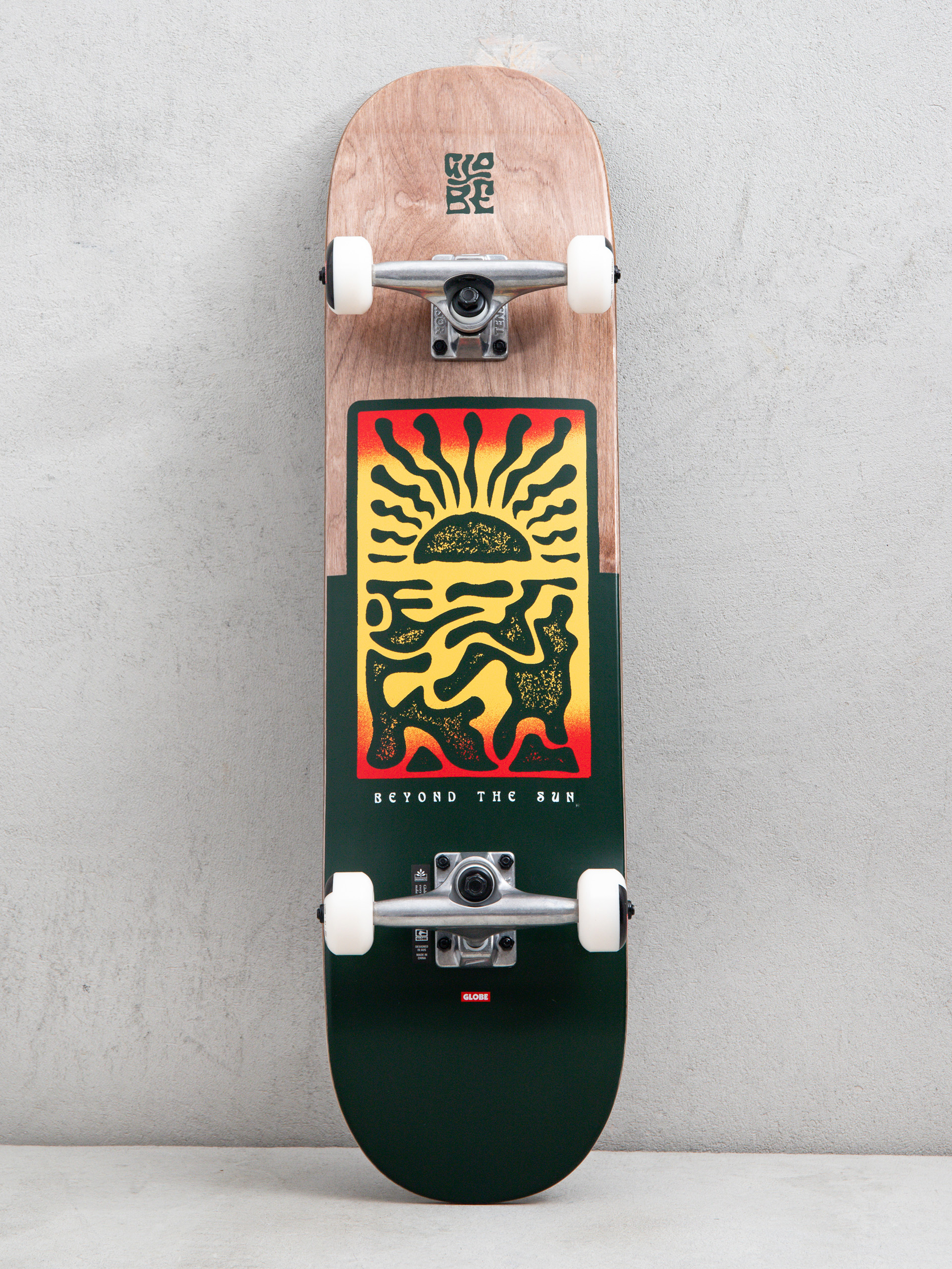 Globe G1 Argo Skateboard - brown (red maple/black)