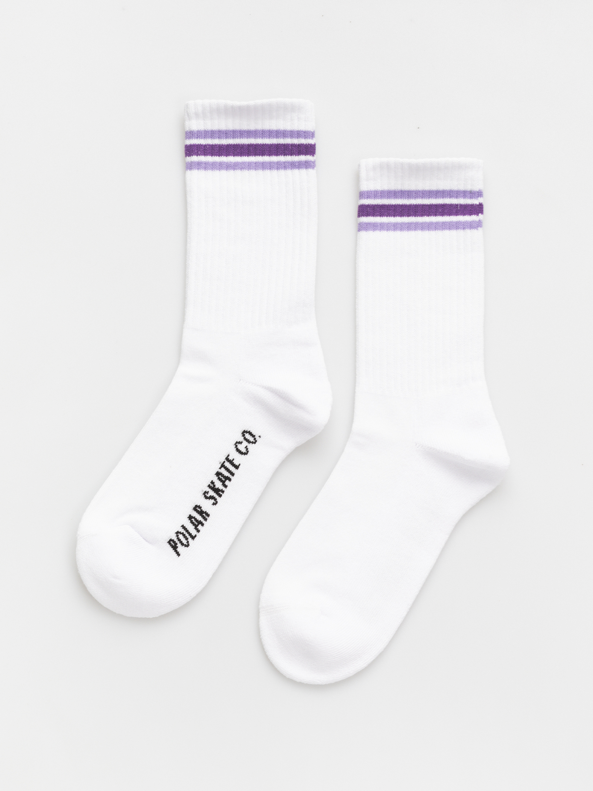 Polar Skate Rib Stripes Socks (white/lavender)