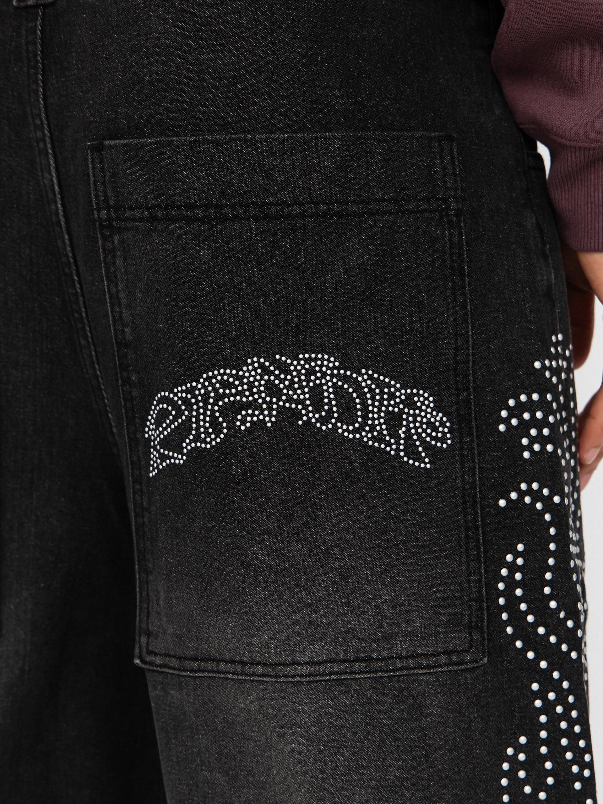 RipNDip Pretty Flacko Extra Wide Leg Pants (black vintage wash denim)