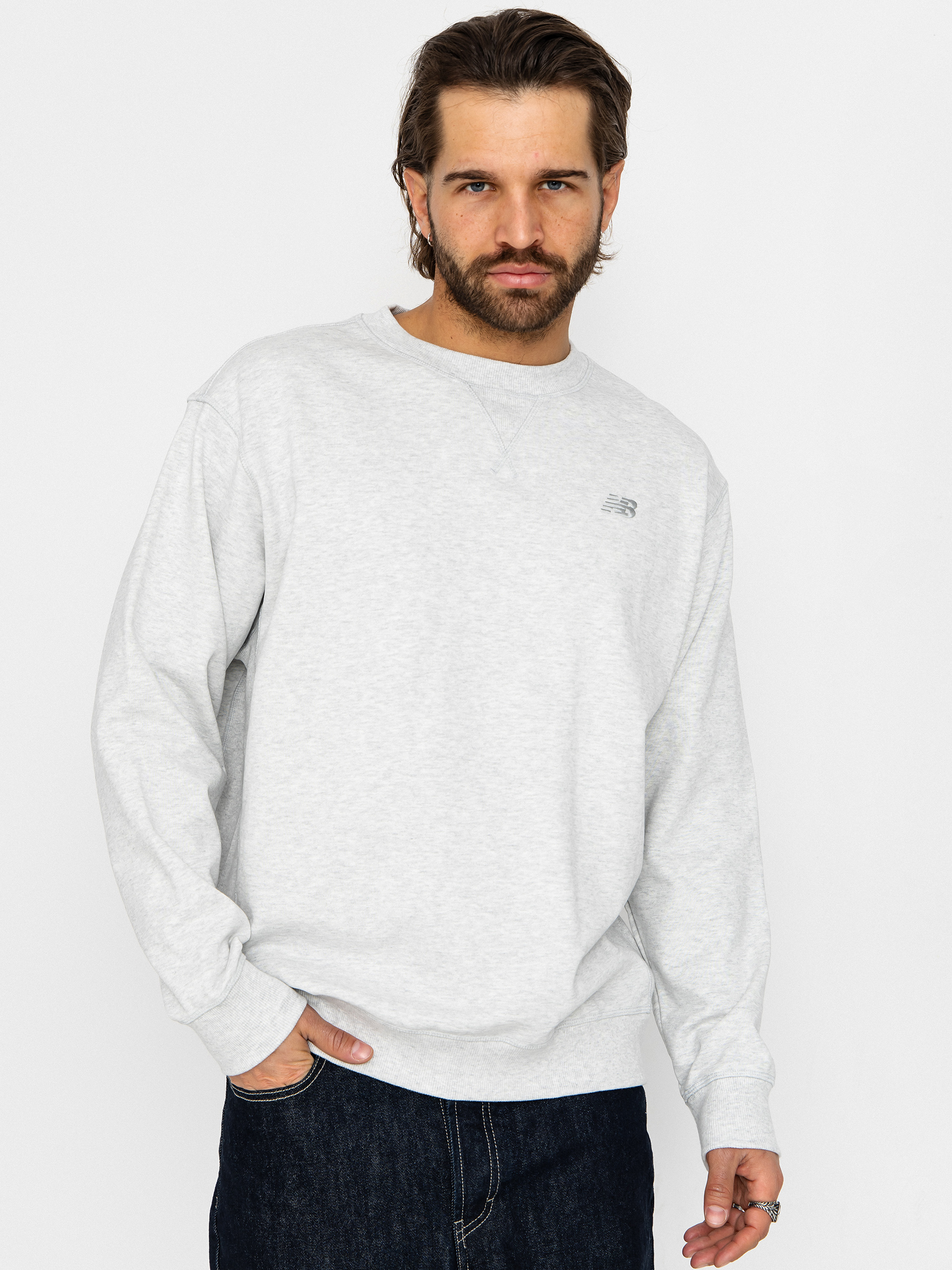 New Balance Athletics French Terry Crew Sweatshirt (ash heather)