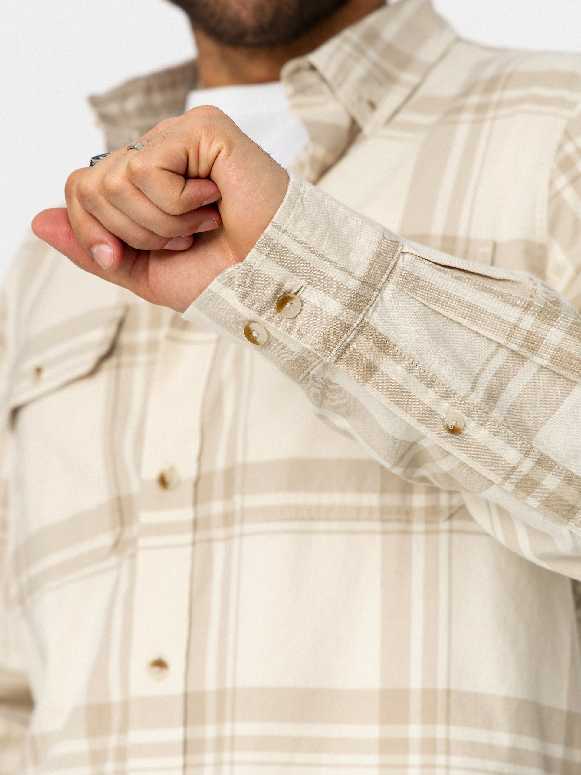 Fjallraven Ovik Lite Flannel Hemd (chalk white/fossil)