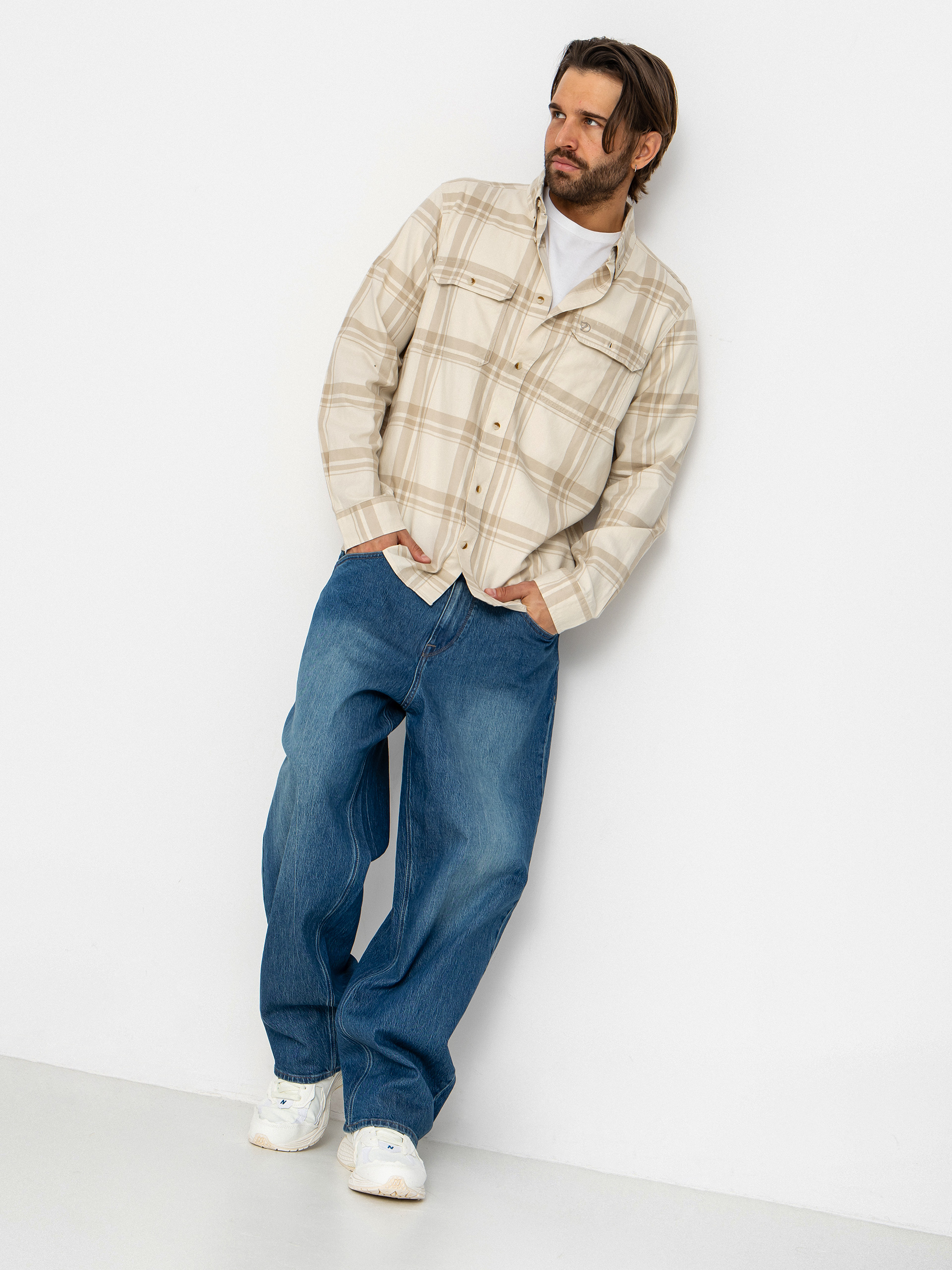 Fjallraven Ovik Lite Flannel Shirt (chalk white/fossil)