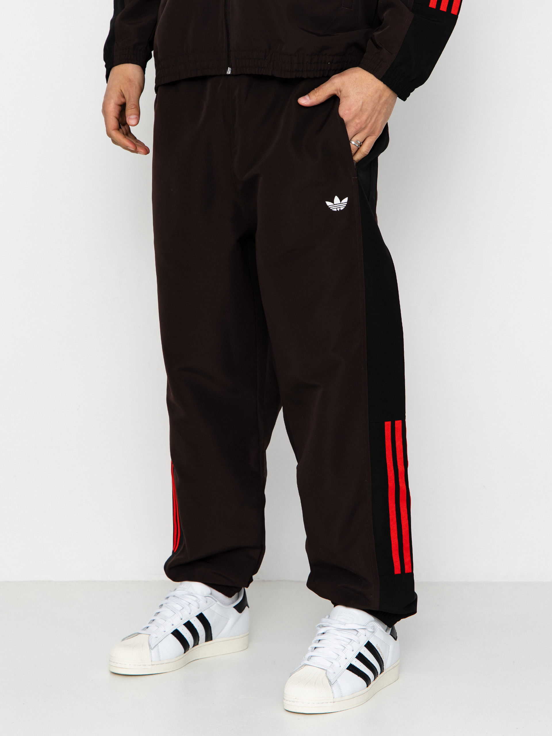 adidas Gatsele Trk Pants - brown (white/black)