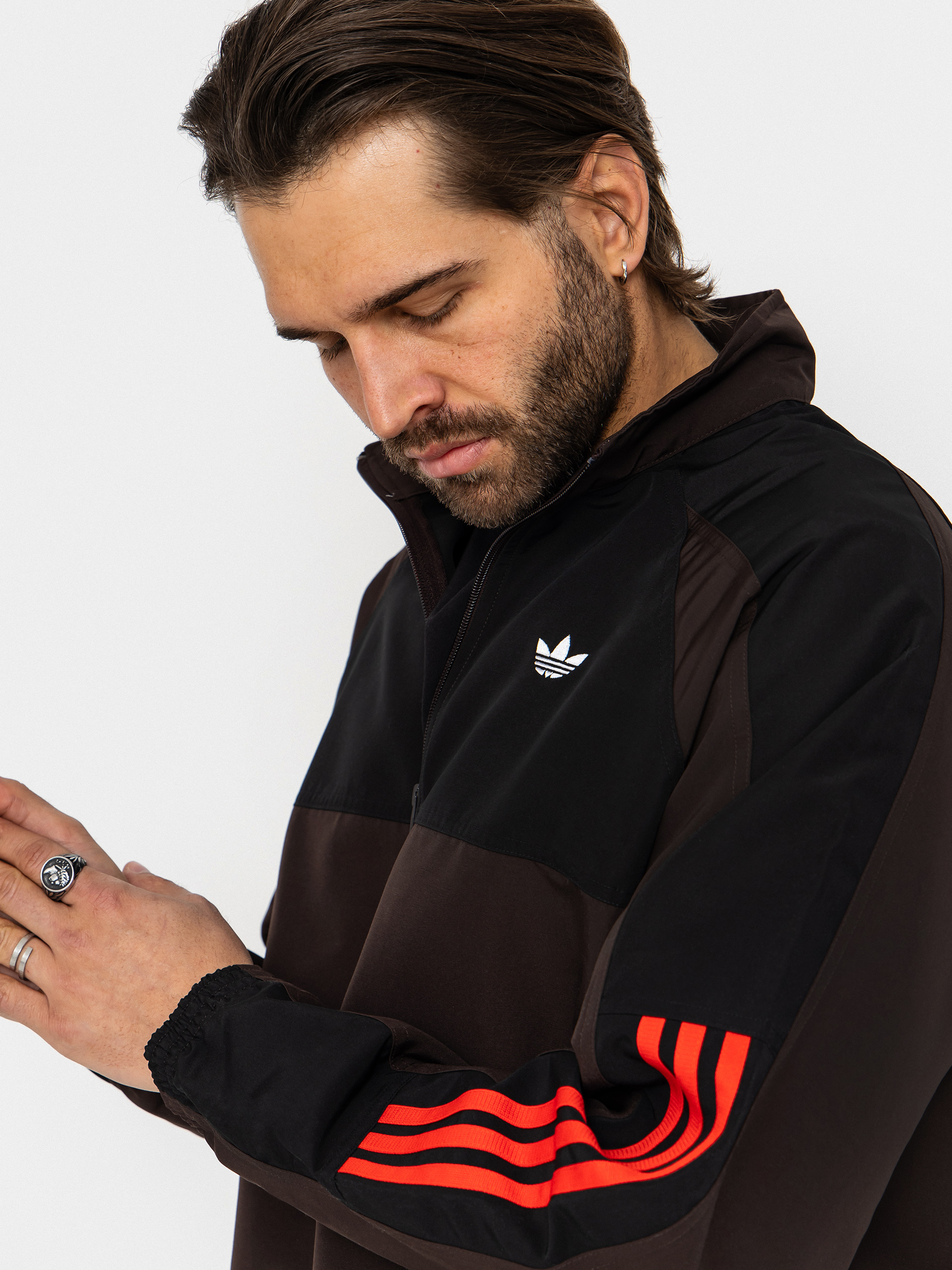 adidas Gatsele Trk Jacket - brown (white/black)