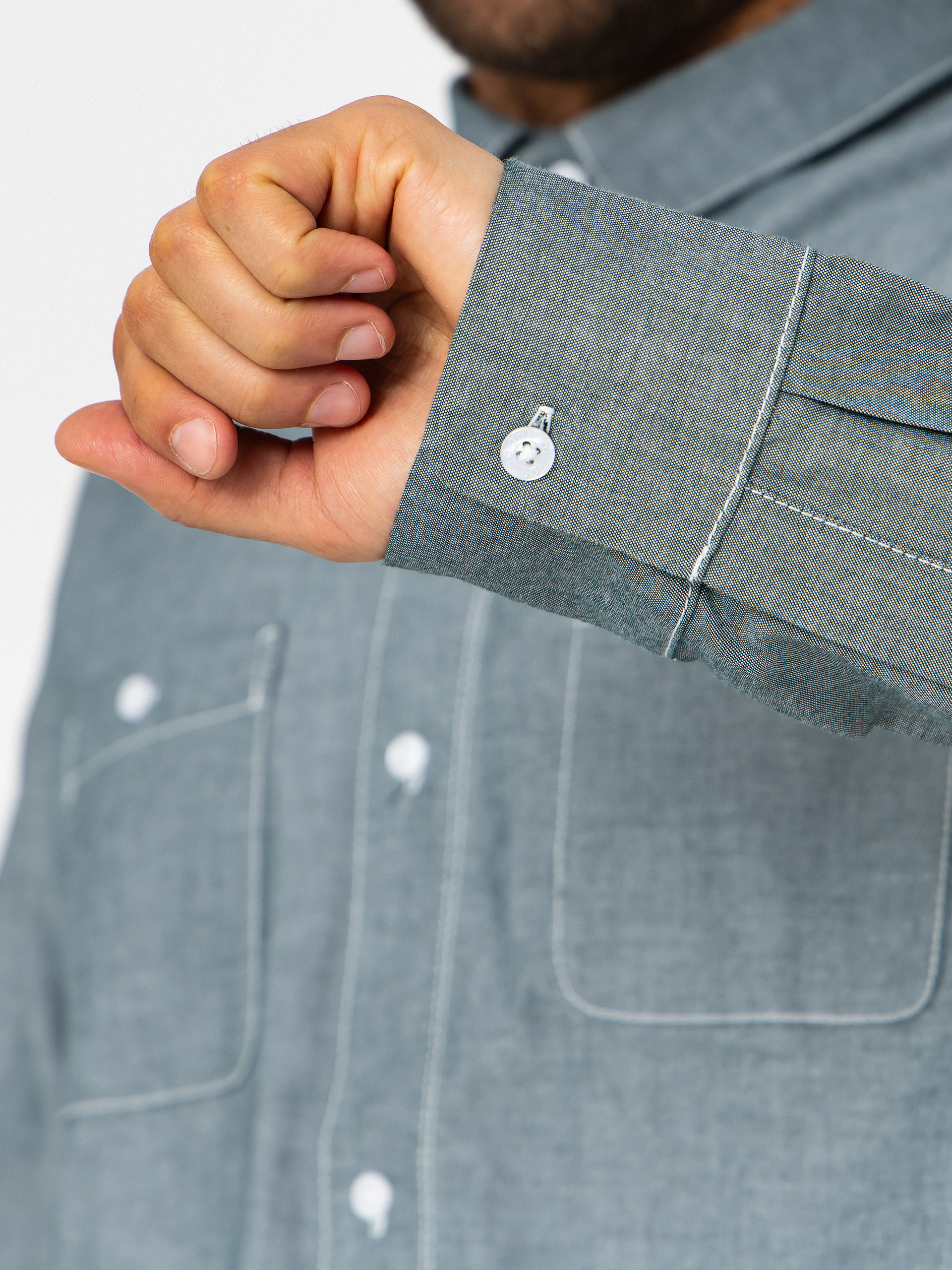 adidas Gonz Button Shirt (aurivy/white)