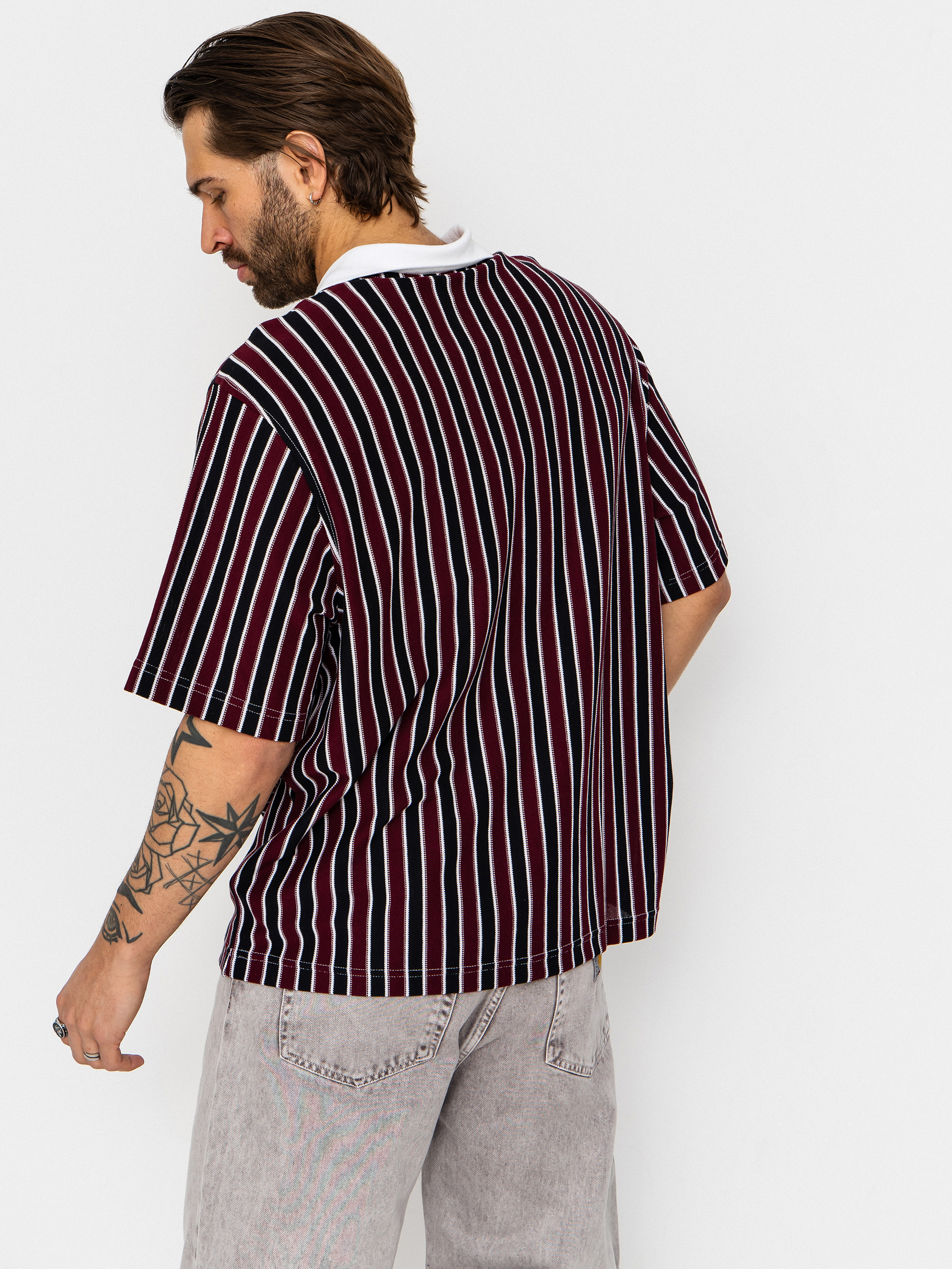 adidas Sk Og Jers Polo Shirt (white/black/maroon)