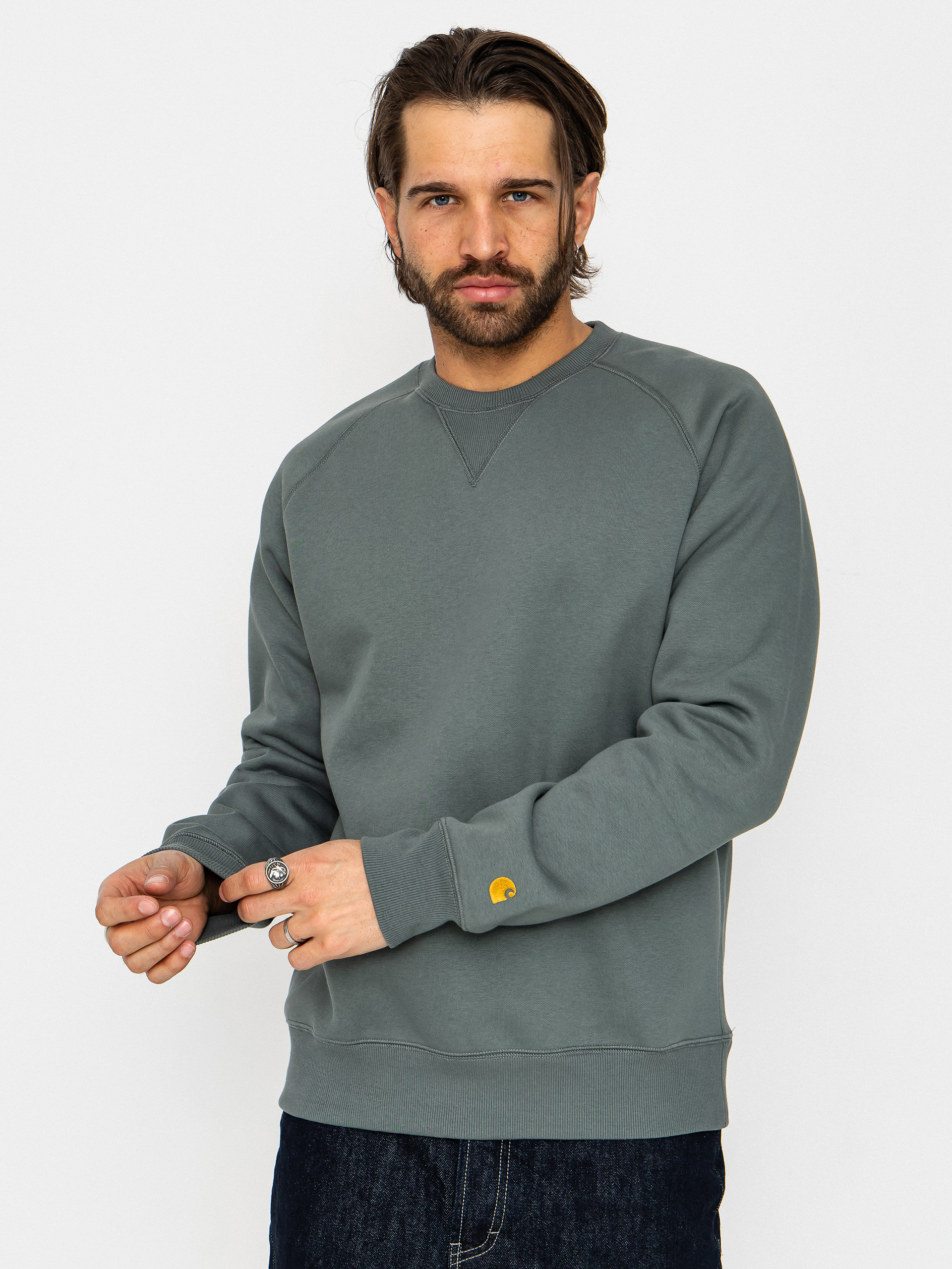 Carhartt WIP Sweatshirt Chase (velvet green/gold)