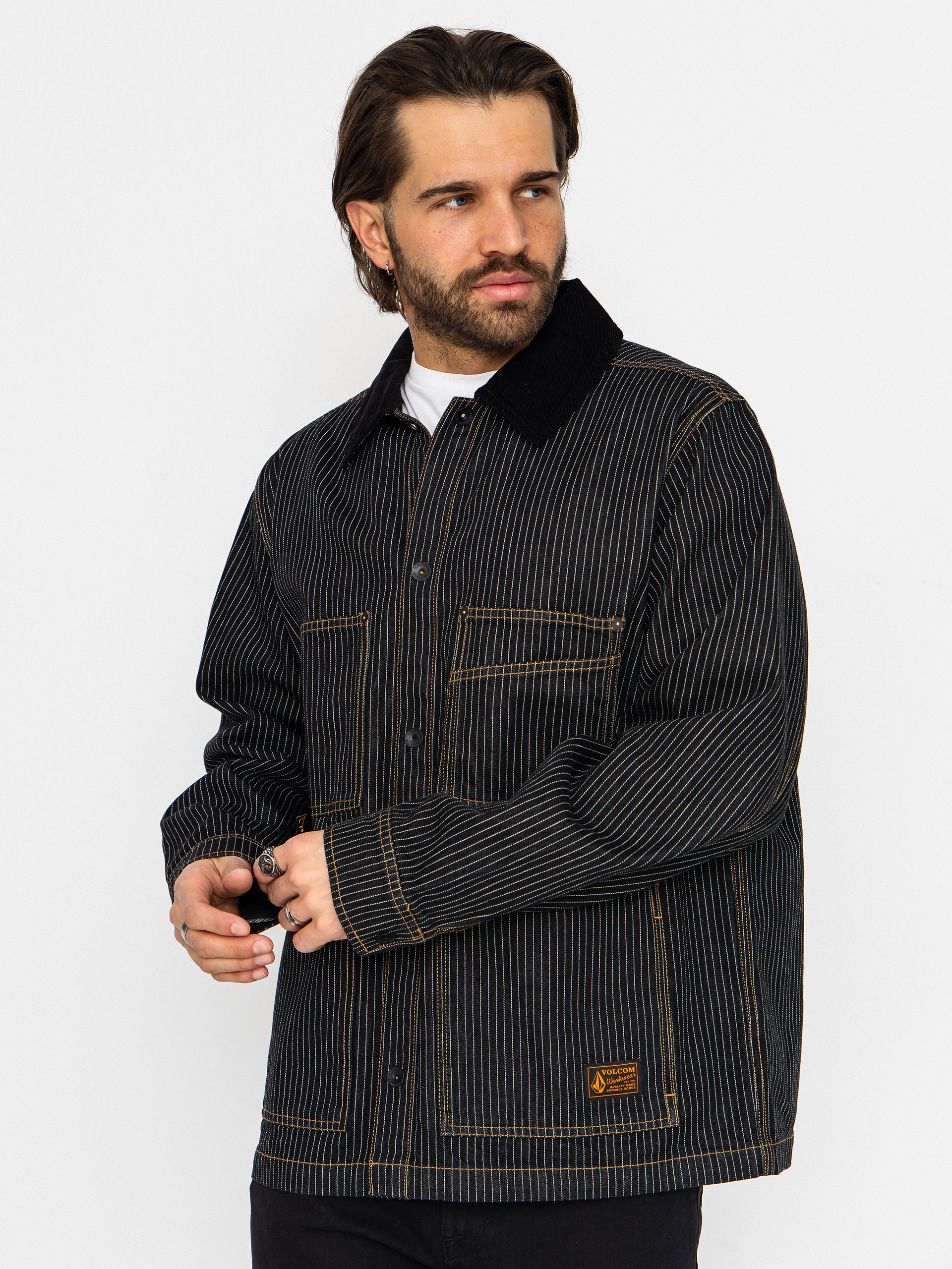 Volcom Work Dialed Jacket (black stripe)