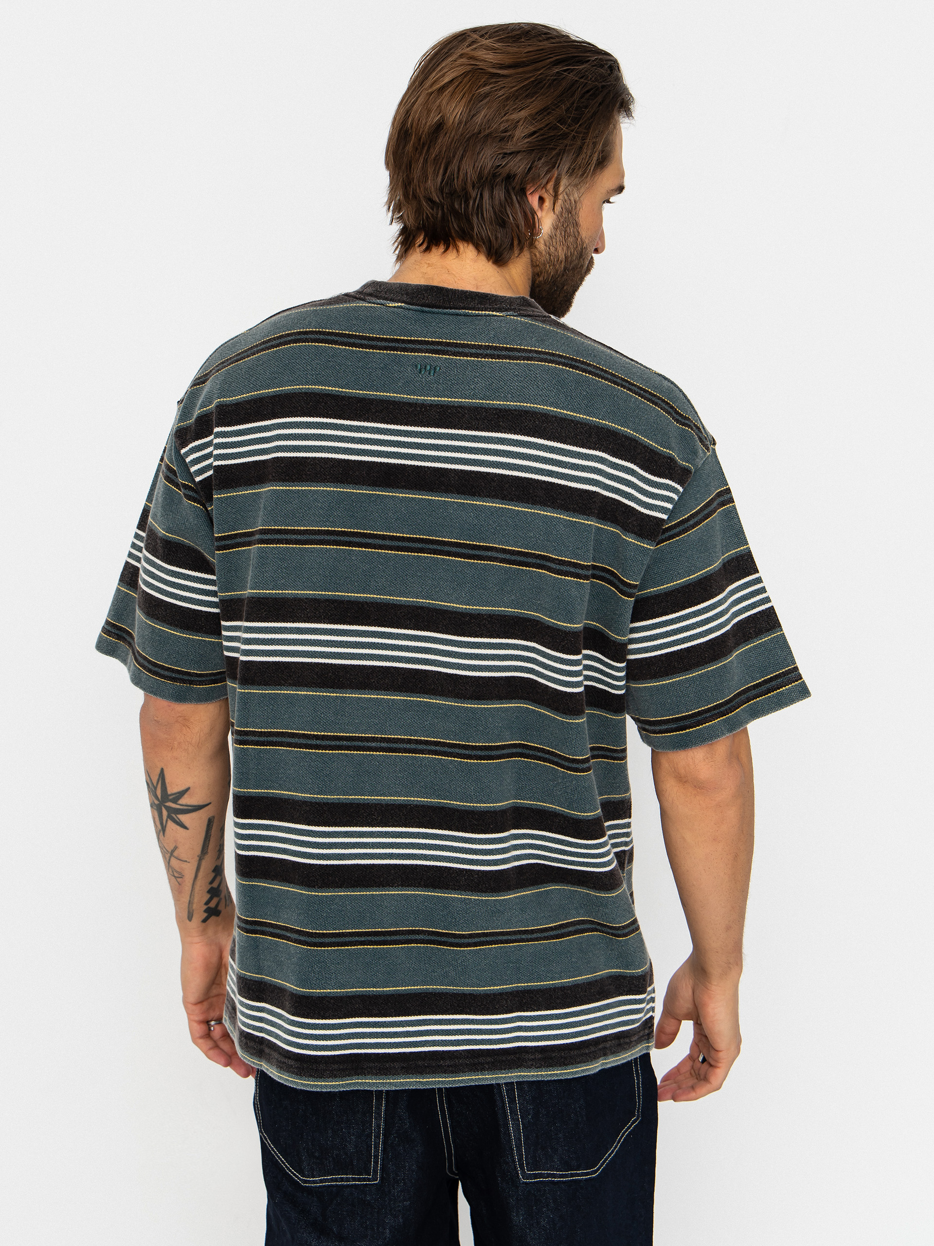 Vans Lx Pique Stripe Knit T-Shirt - green (mystic moss)