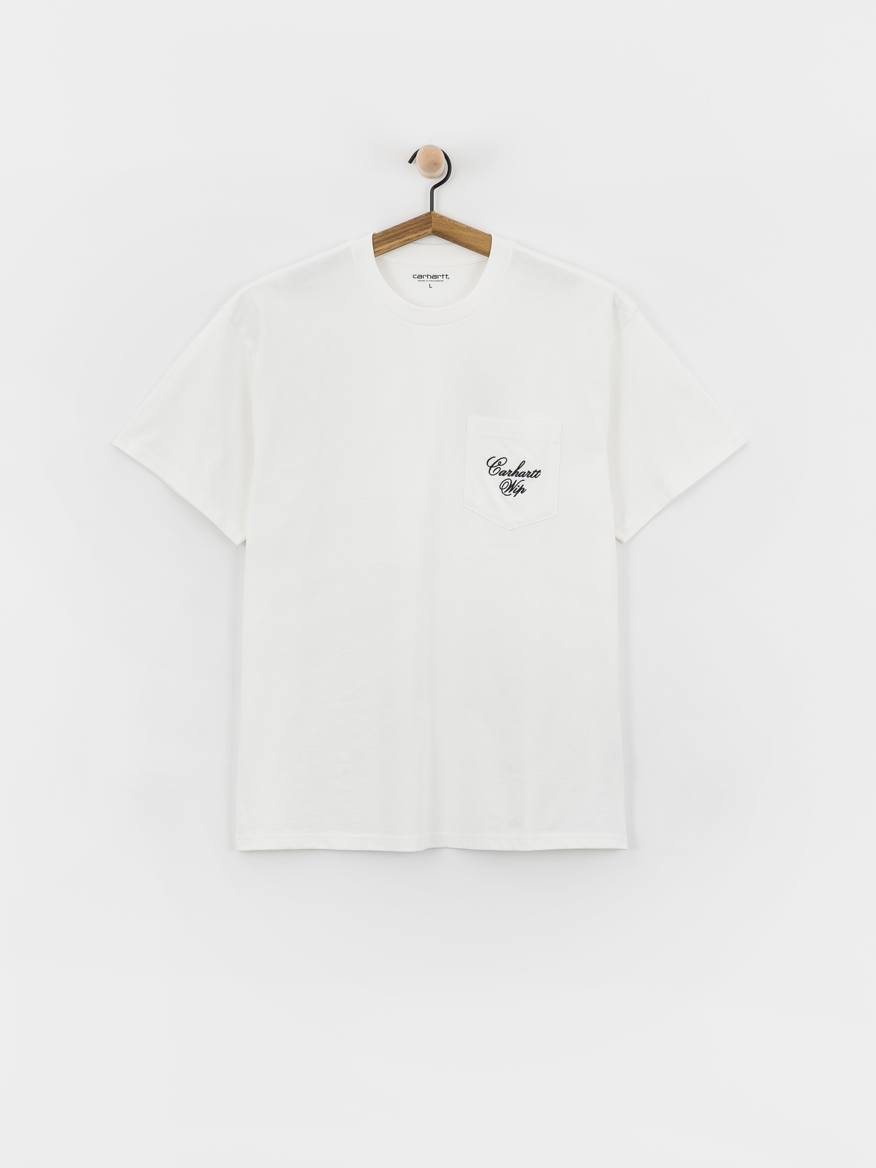 Carhartt WIP T-Shirt Longhand Pocket (white/black)