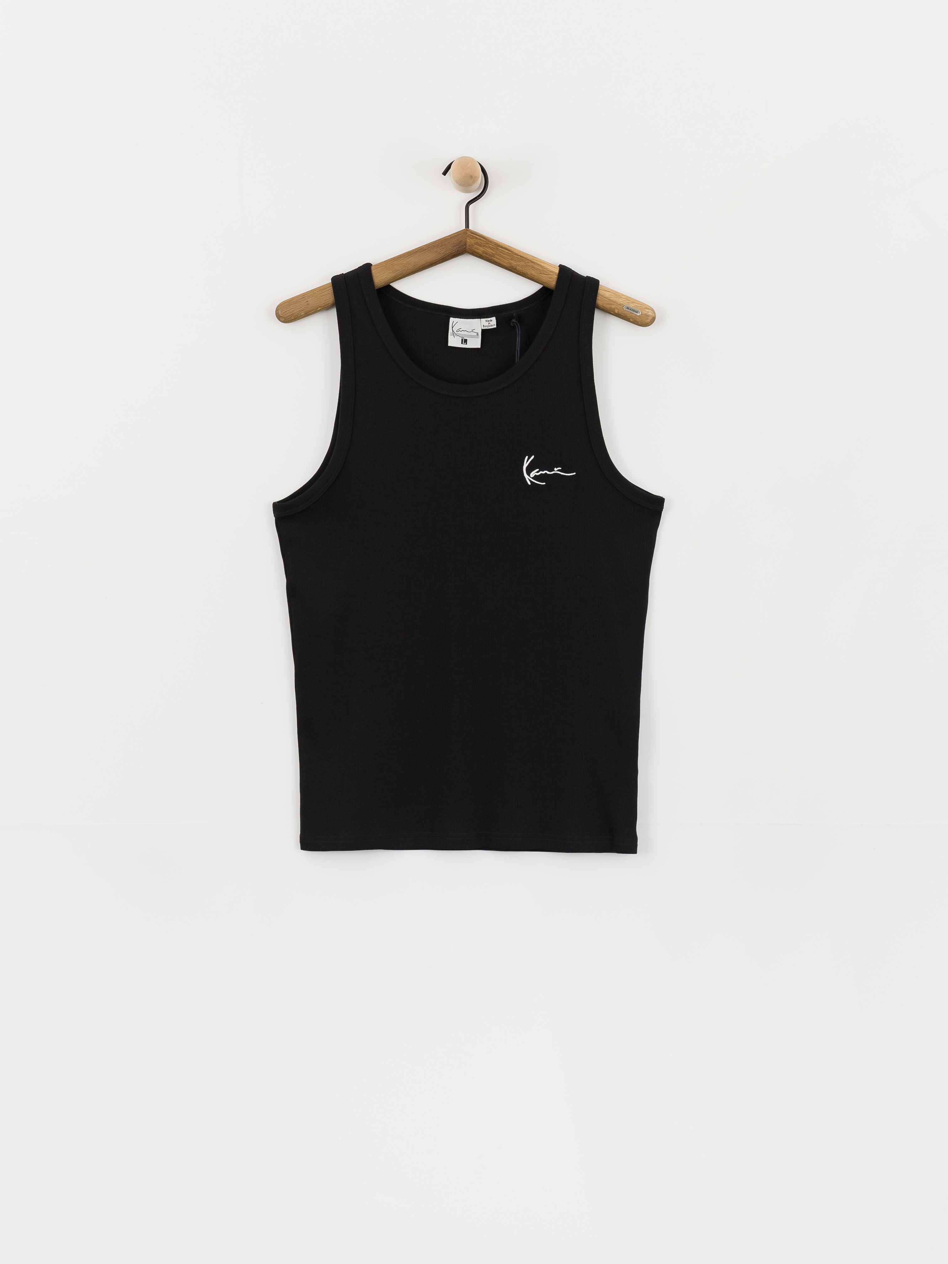 LOGO PRINT RIB TANKTOP .15【BLACK】 Karl Kani Signature Rib Tank top - black (black)