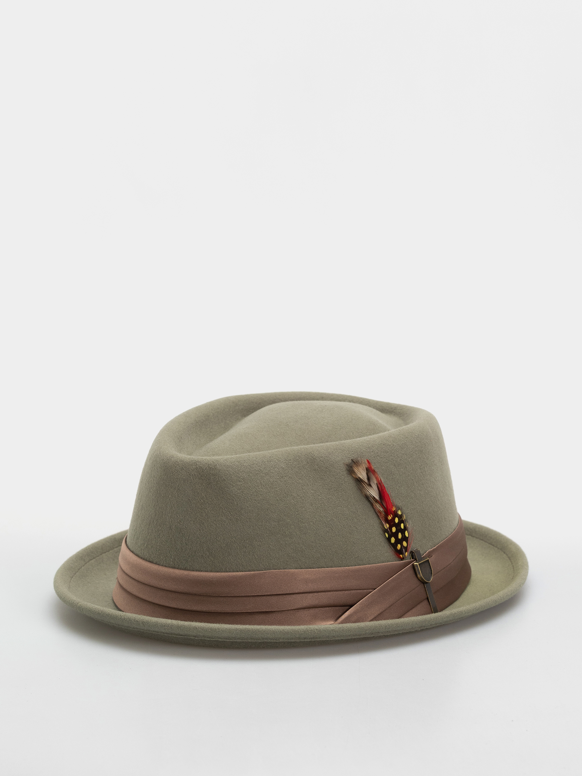 Brixton Stout Pork Pie Hat (olive surplus/bronze)