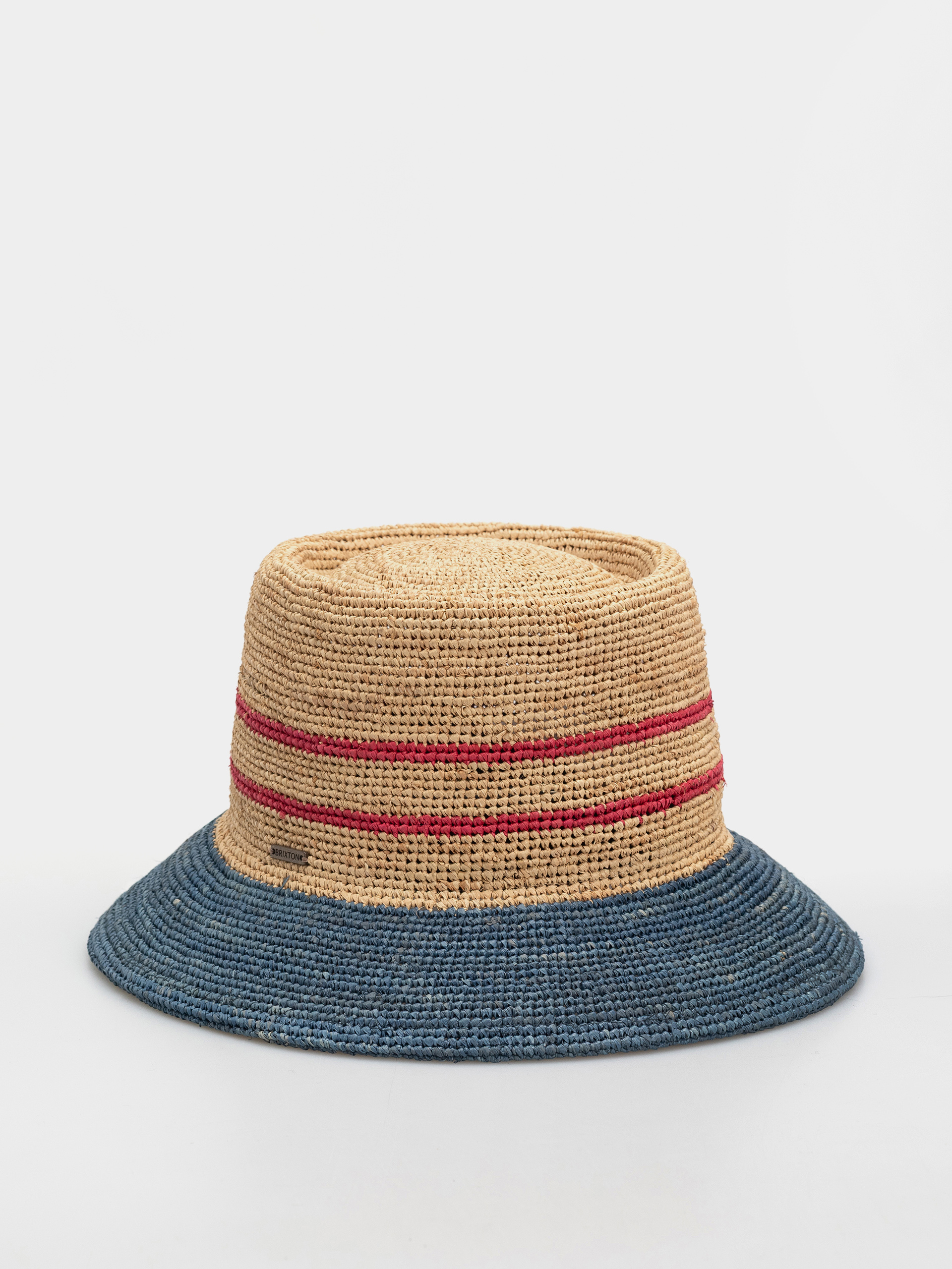 Brixton Ellee Straw Bucket Wmn Hut/Schibermütze (natural/navy/red)
