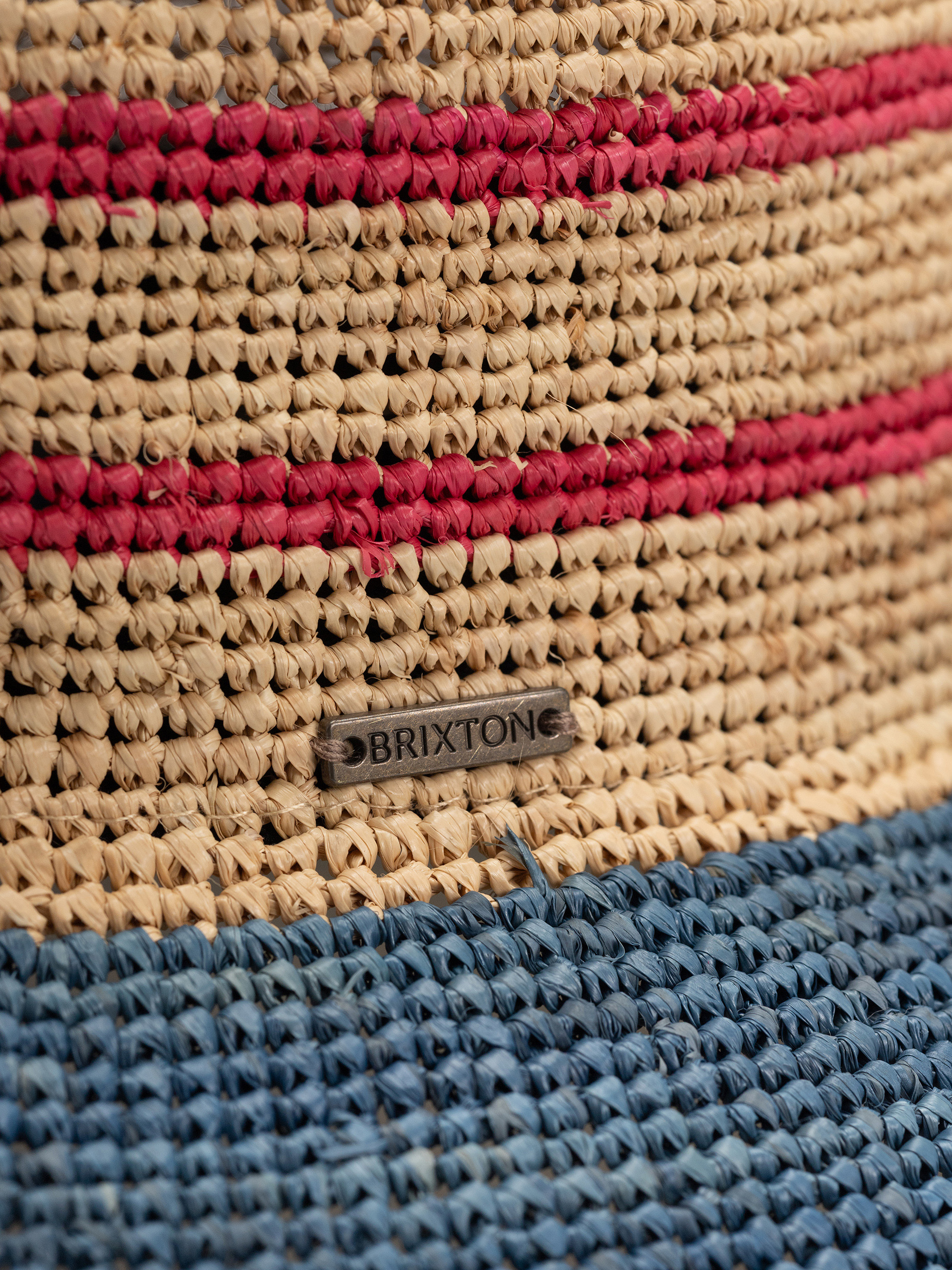 Brixton Ellee Straw Bucket Wmn Hut/Schibermütze (natural/navy/red)