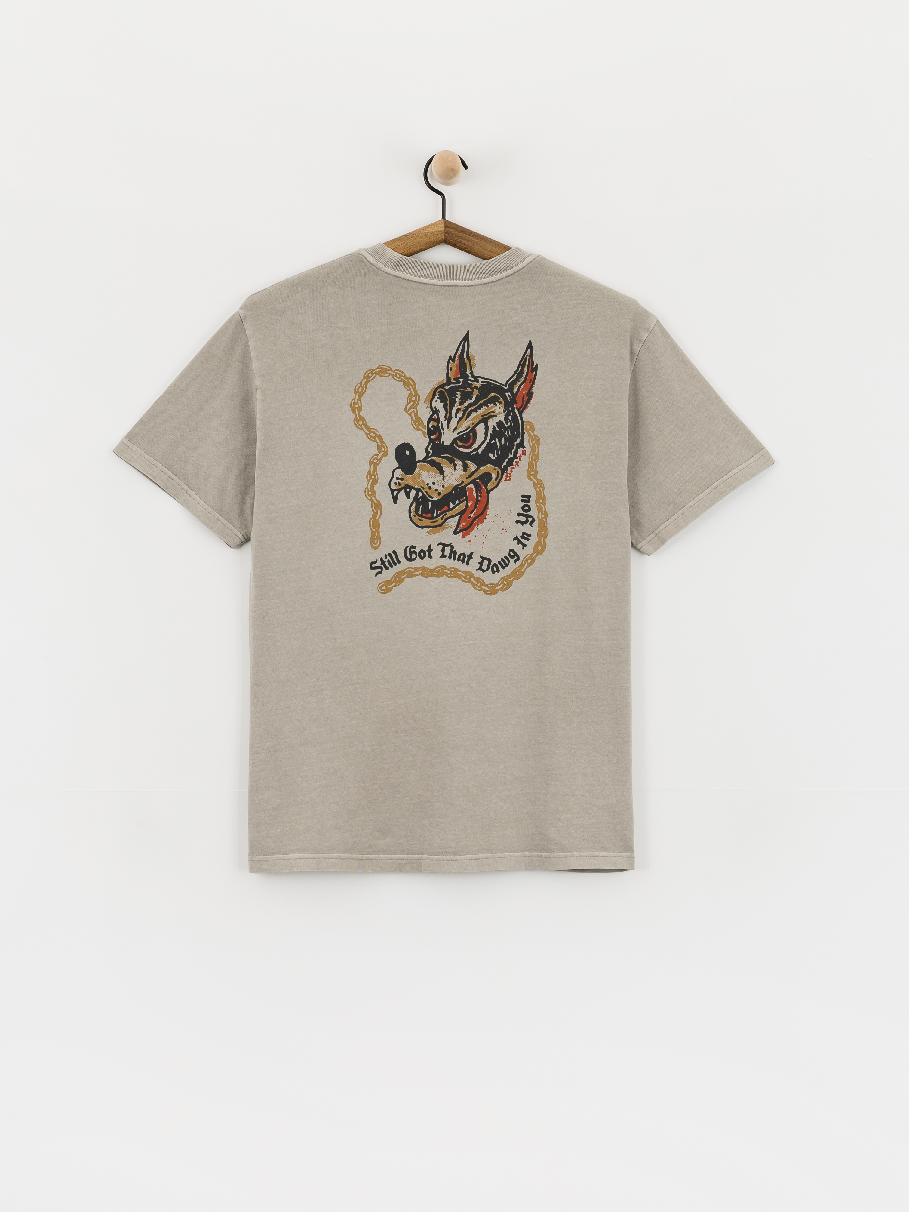 Brixton Dawg Stt T-Shirt (pebble stone worn wash)