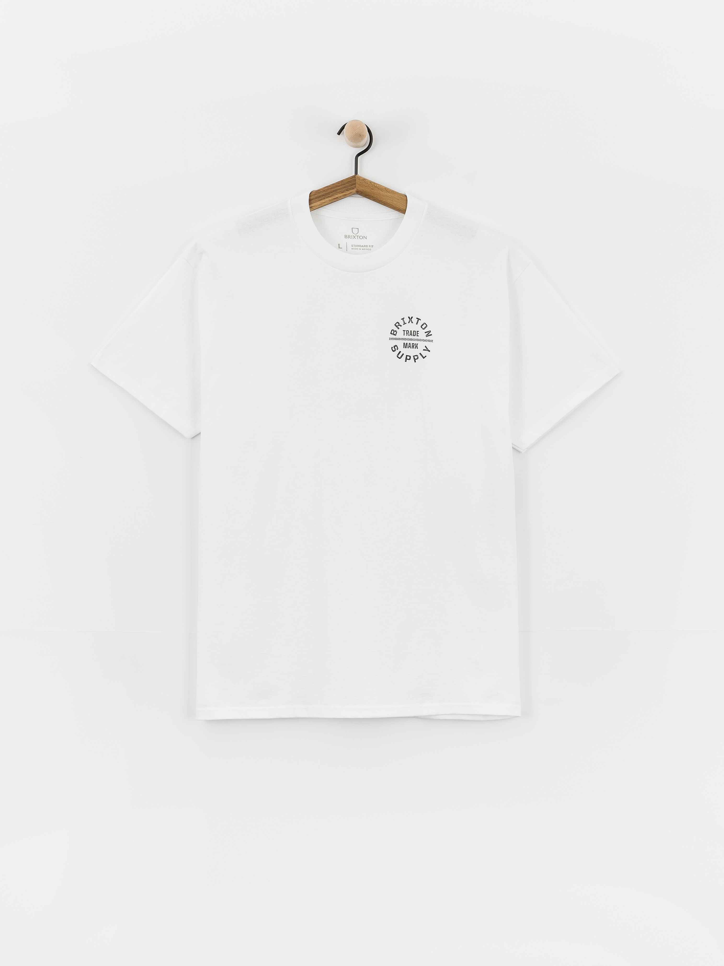 Brixton Oath V Std T-Shirt (white/black/checkered)