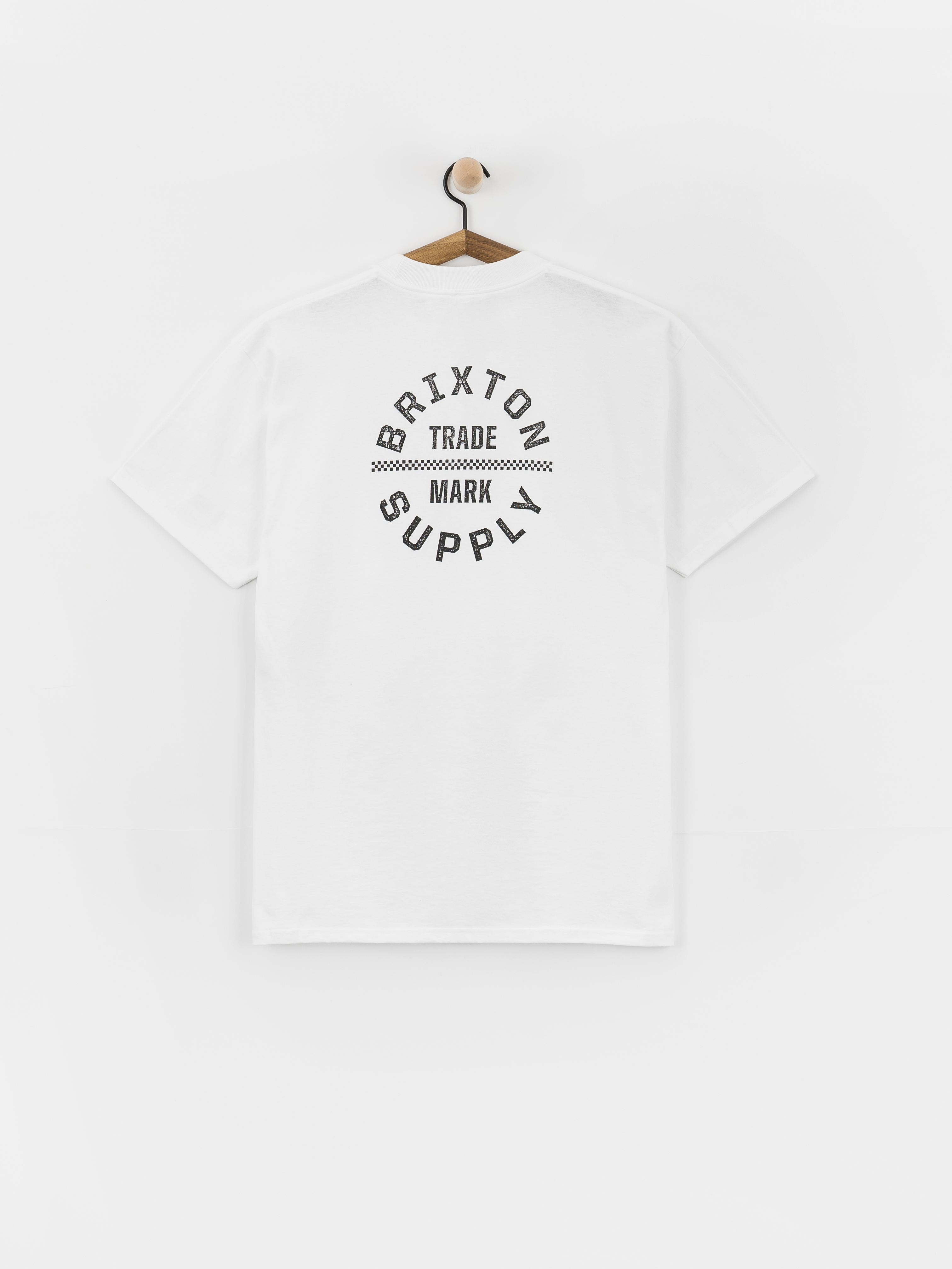 Brixton Oath V Std T-Shirt (white/black/checkered)