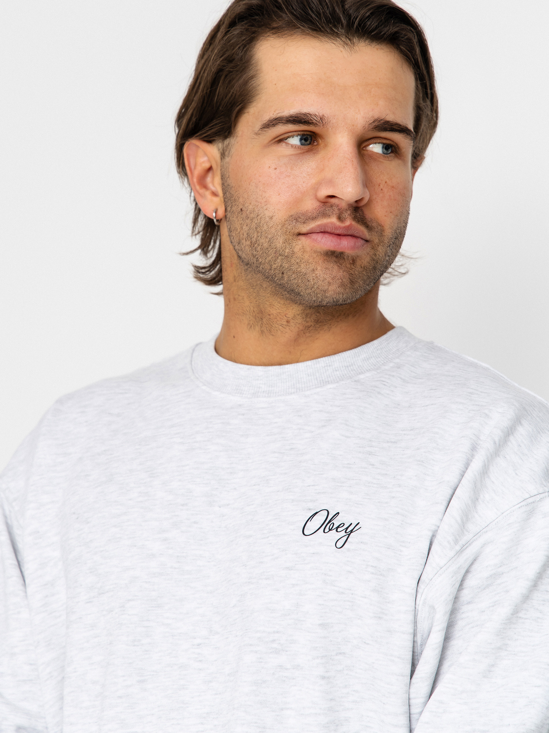 OBEY Paper Rose Sweatshirt (heather grey)