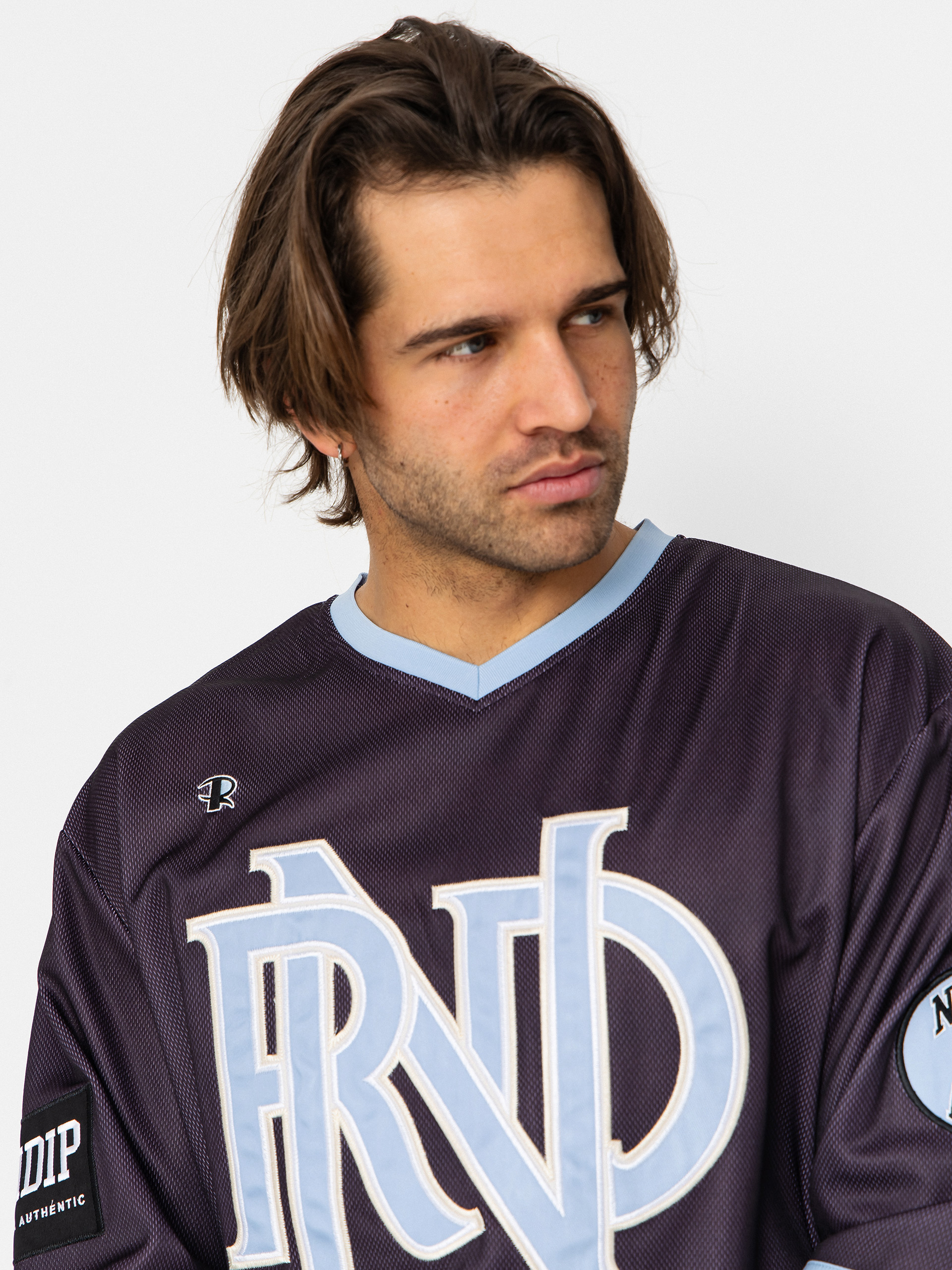 RipNDip No Days Off Hockey Jersey T-Shirt (plum)