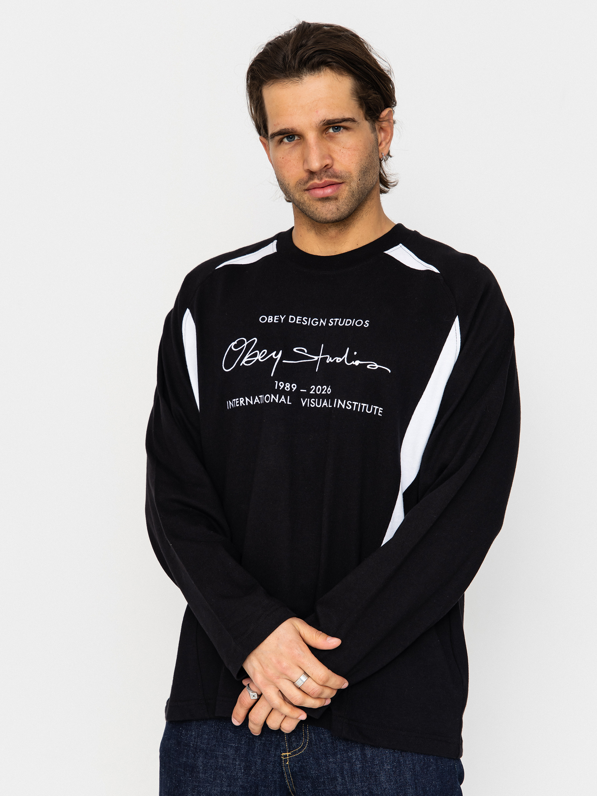 OBEY League Longsleeve (black multi)