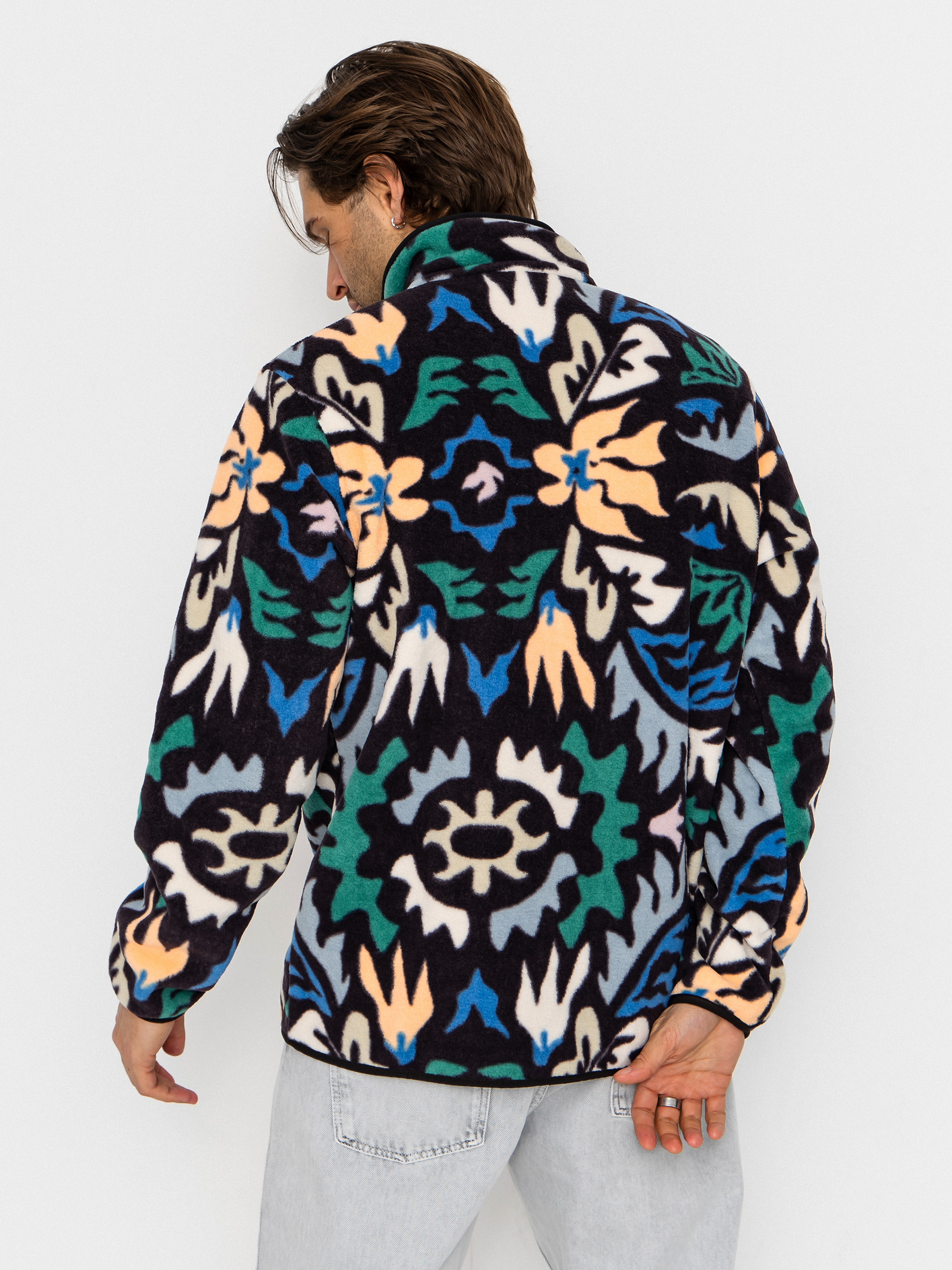 Herren Patagonia Lightweight Synchilla Snap T Fleece Jacke (kaleido/black)