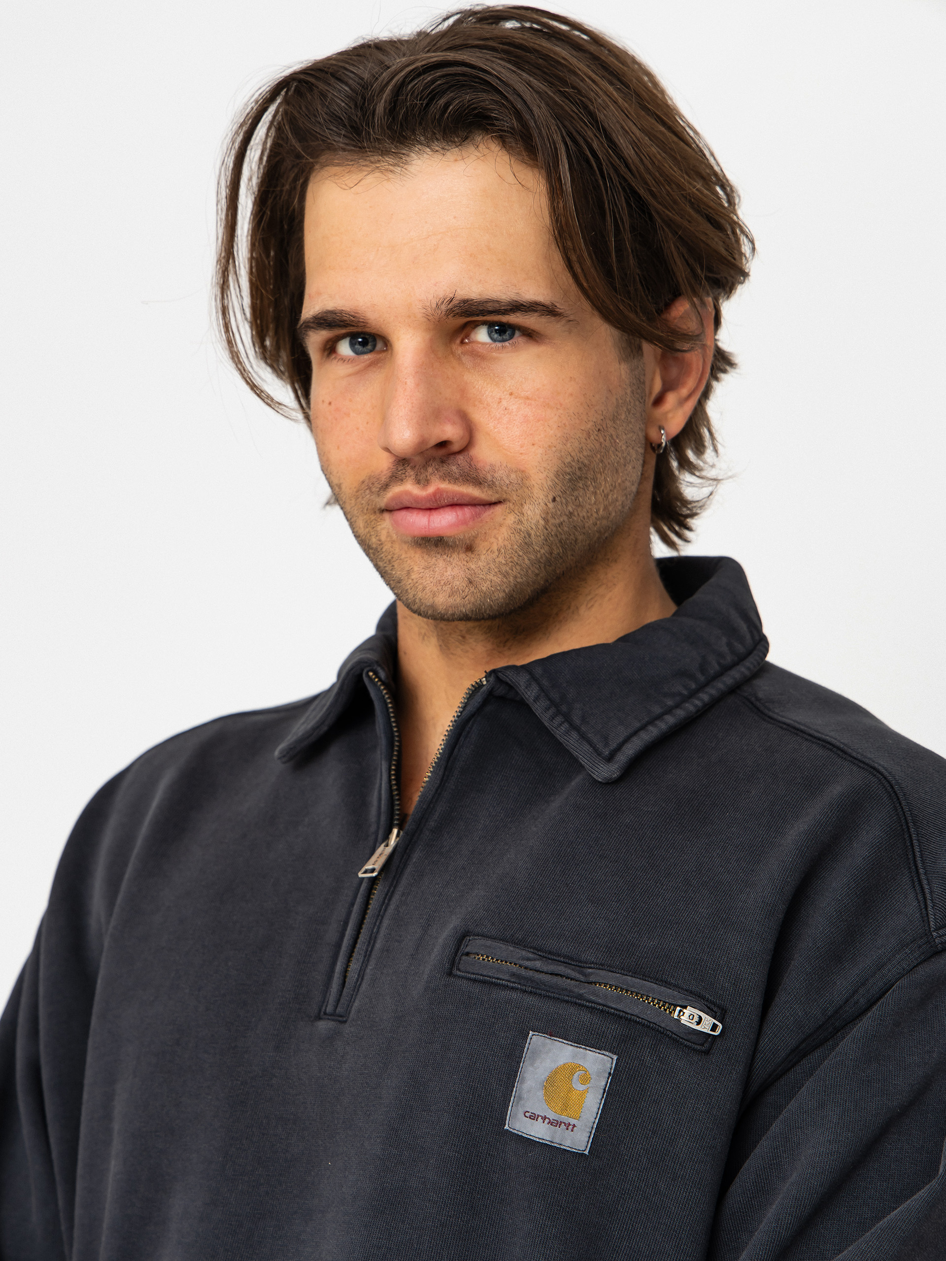 Carhartt WIP Half Zip Detroit Sweatshirt (black)