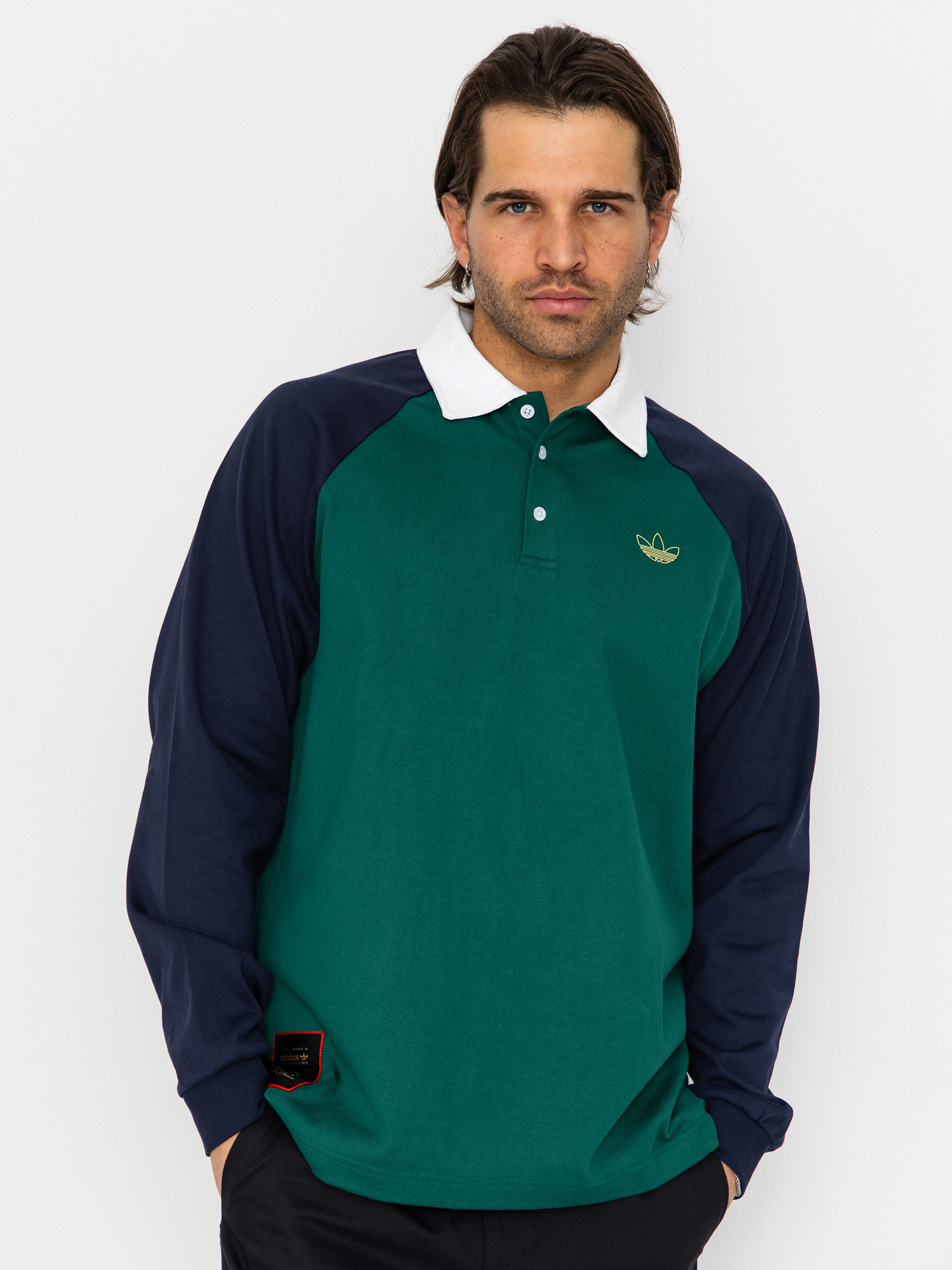 adidas Tyshawn Rugby Longsleeve - green (cgreen/legink)