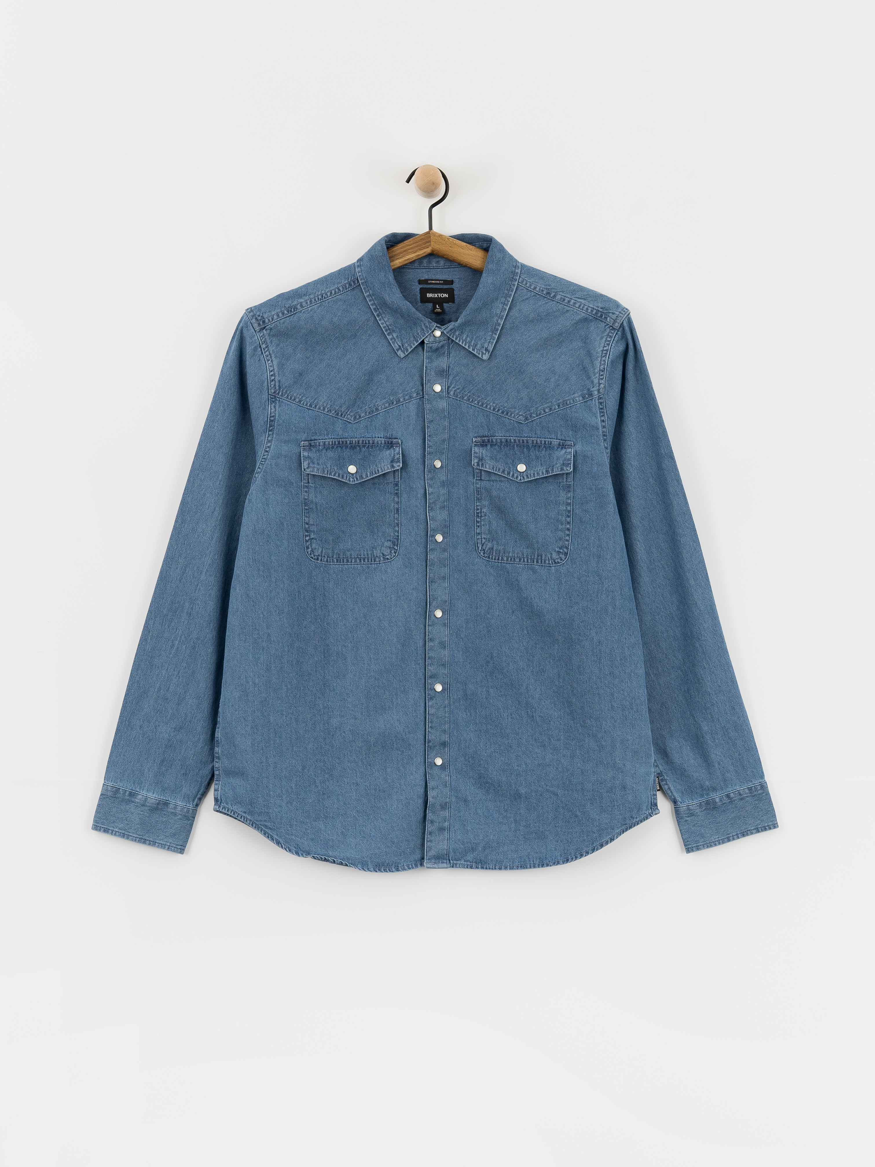 Brixton Waylon Lw Overshirt Hemd (med wash chambrey)