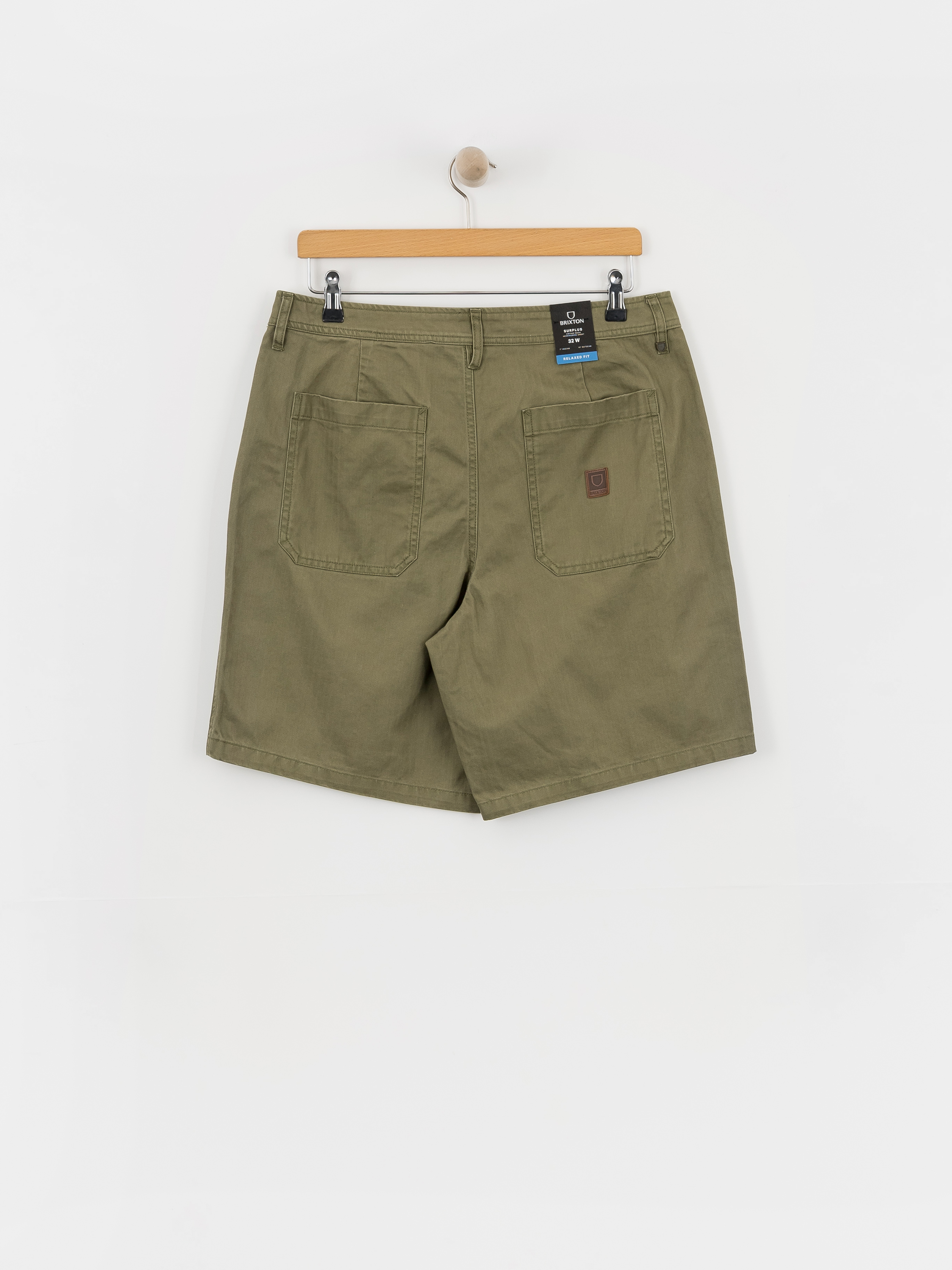 Brixton Surplus Vw Herringbone Shorts (washed olive green)