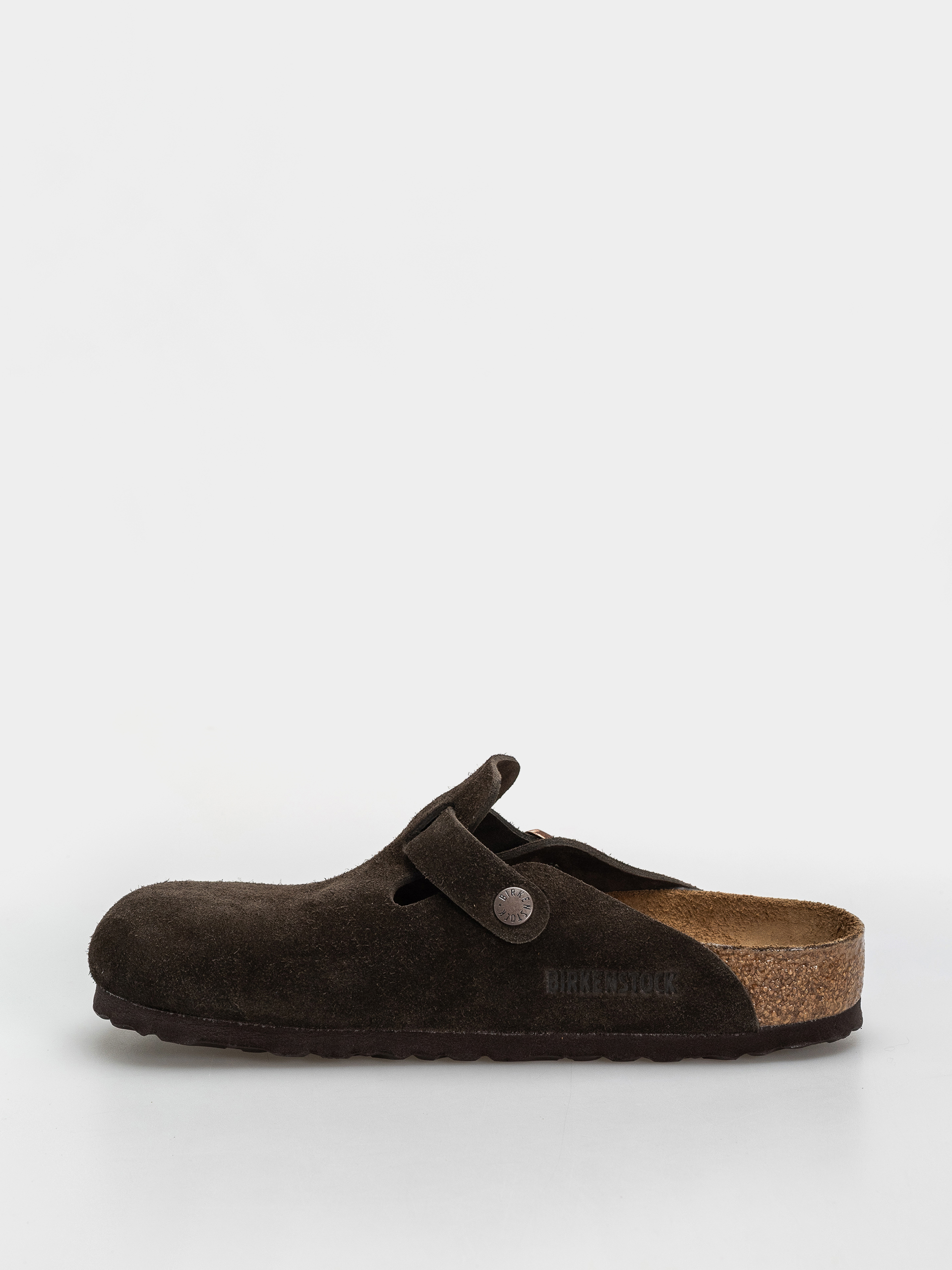 Birkenstock Boston Suede Leather Regular Flip-flops (mocca)