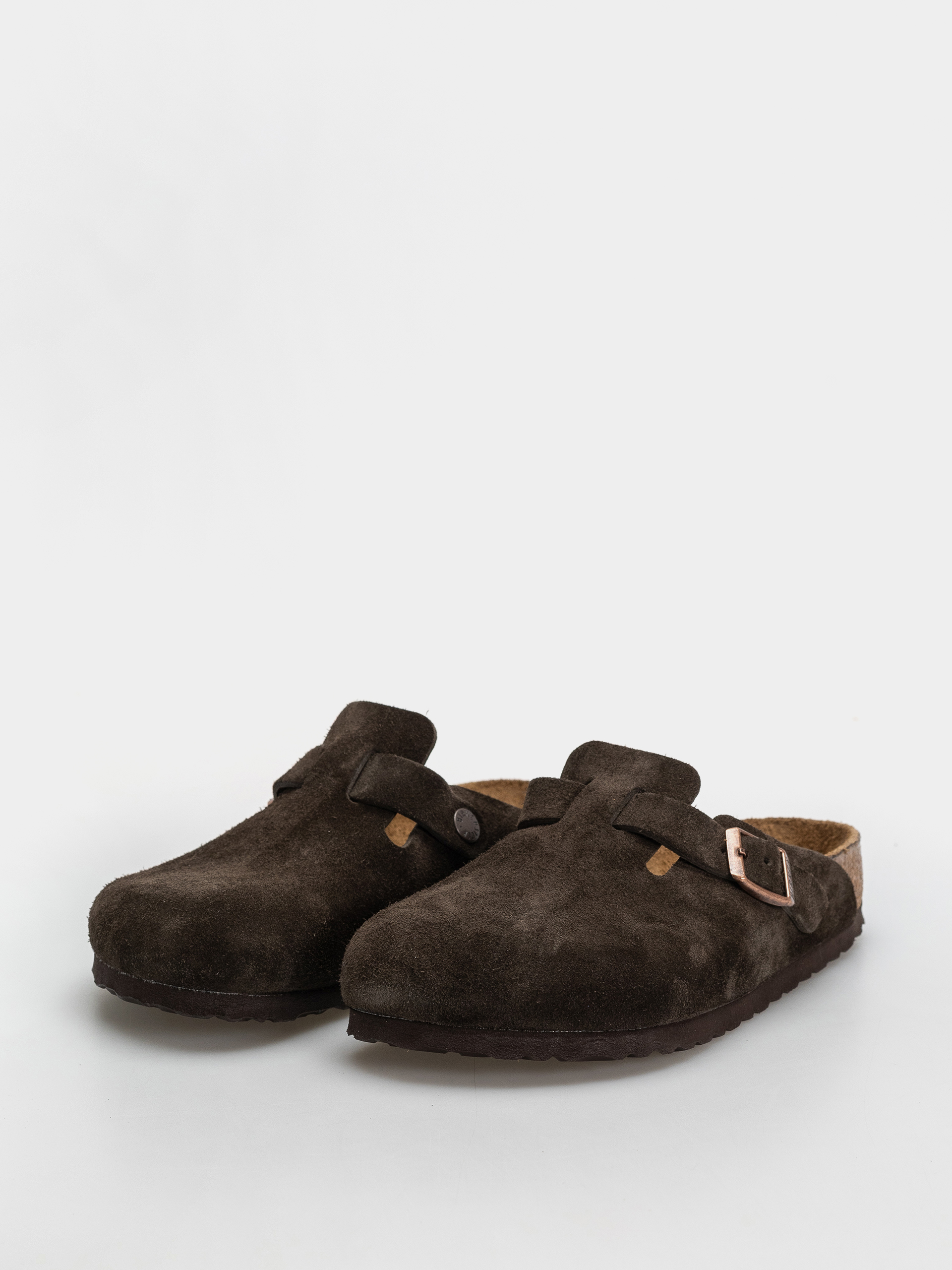 Birkenstock Boston Suede Leather Regular Flip Flops (mocca)