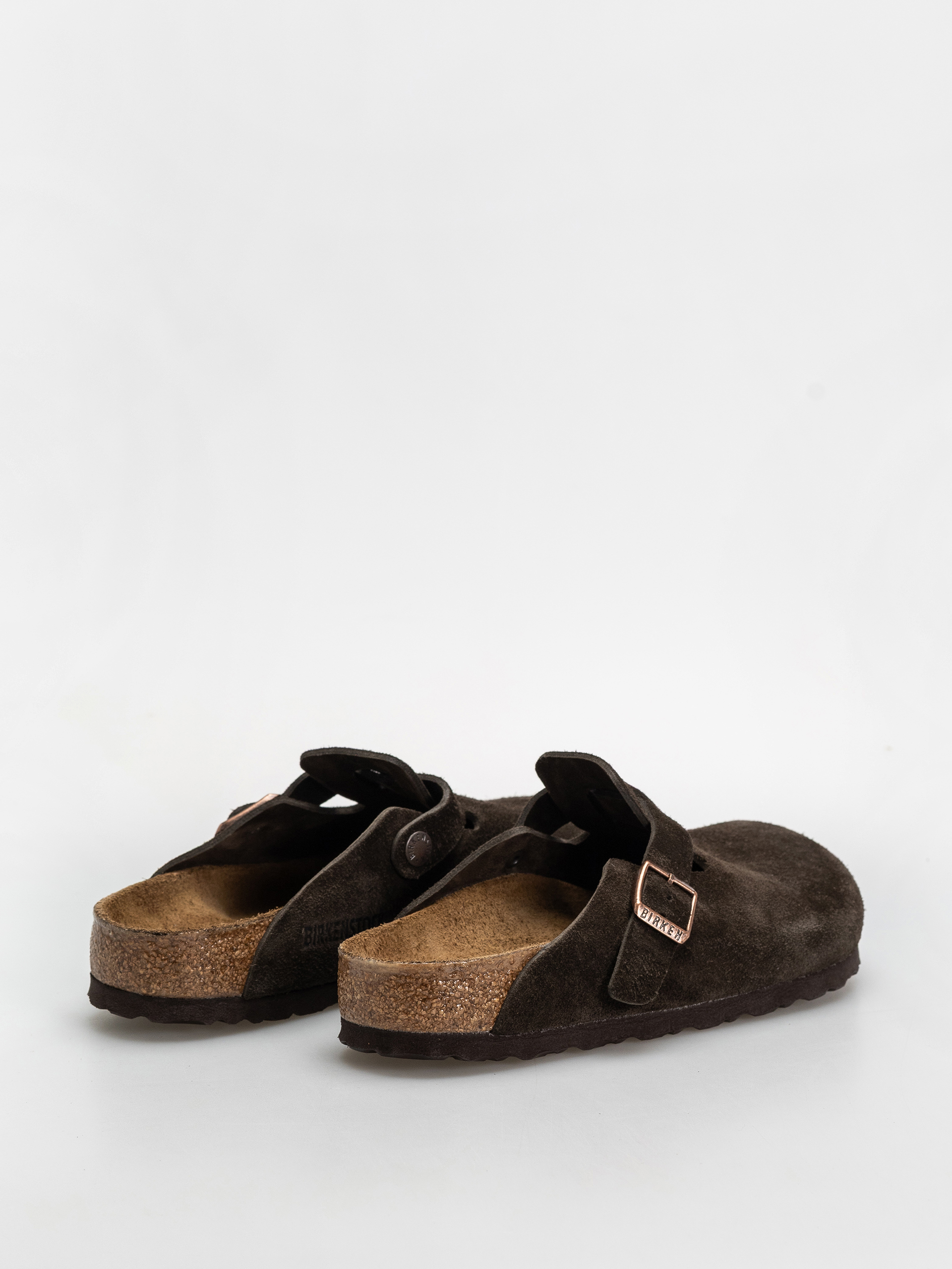 Birkenstock Boston Suede Leather Regular Flip-flops (mocca)