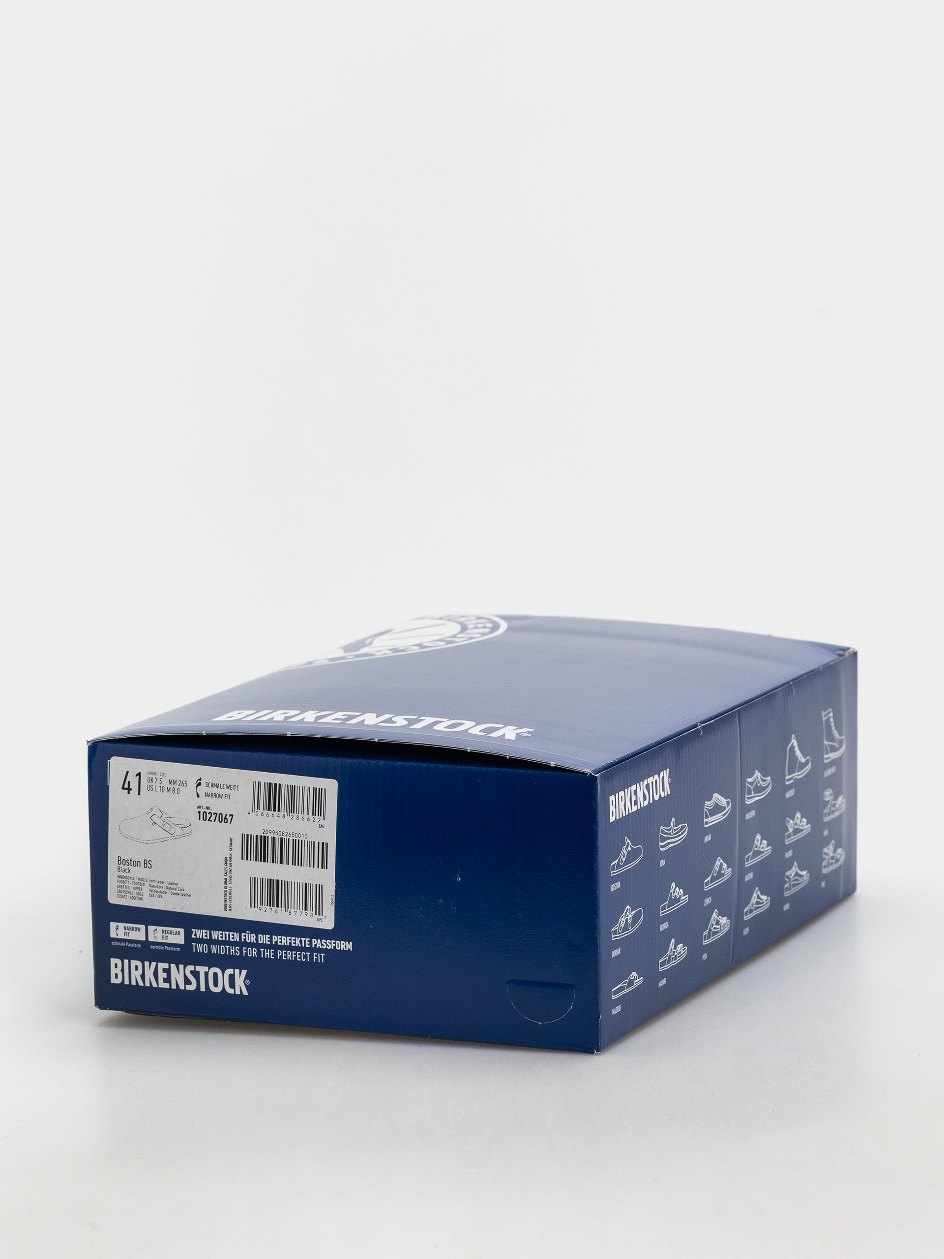 Birkenstock Boston Suede Leather Narrow Flip Flops (black)