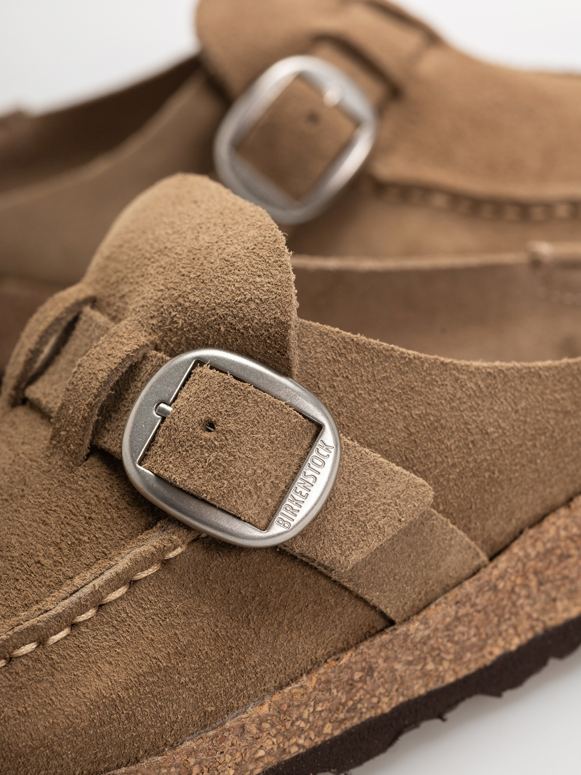 Birkenstock Buckley Suede Leather Narrow Wmn Flip Flops (gray taupe)