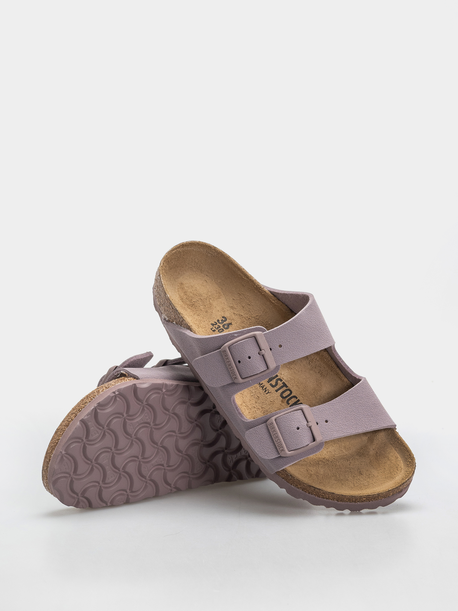 Birkenstock Arizona Birkibuc Narrow Flip-flops (faded purple)