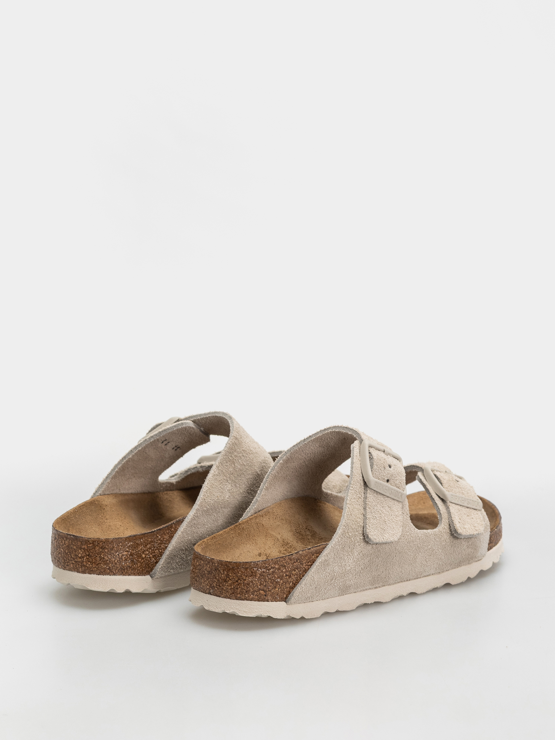 Birkenstock Arizona Suede Leather Narrow Flip-flops (oyster)