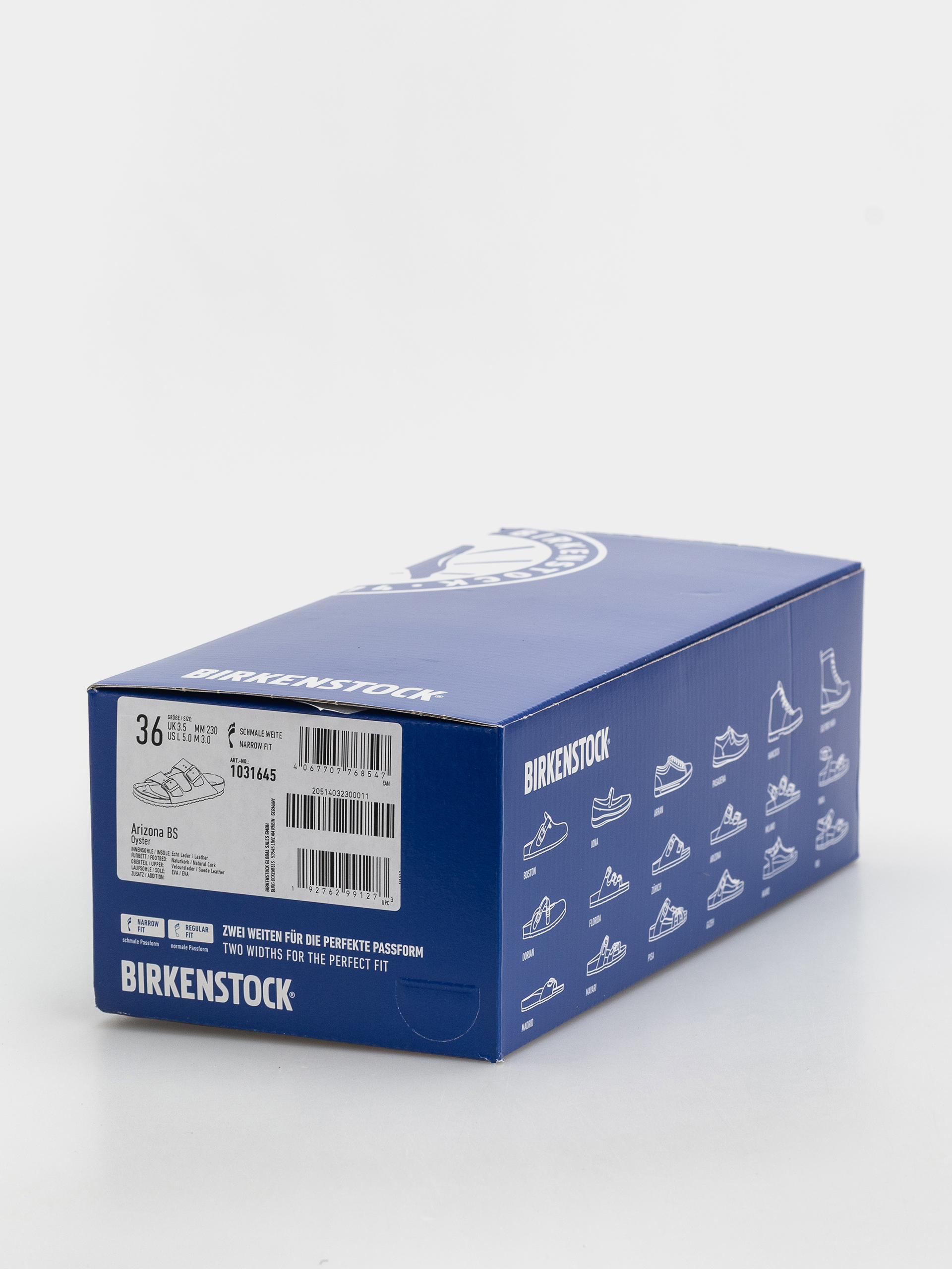 Birkenstock Arizona Suede Leather Narrow Flip-flops (oyster)