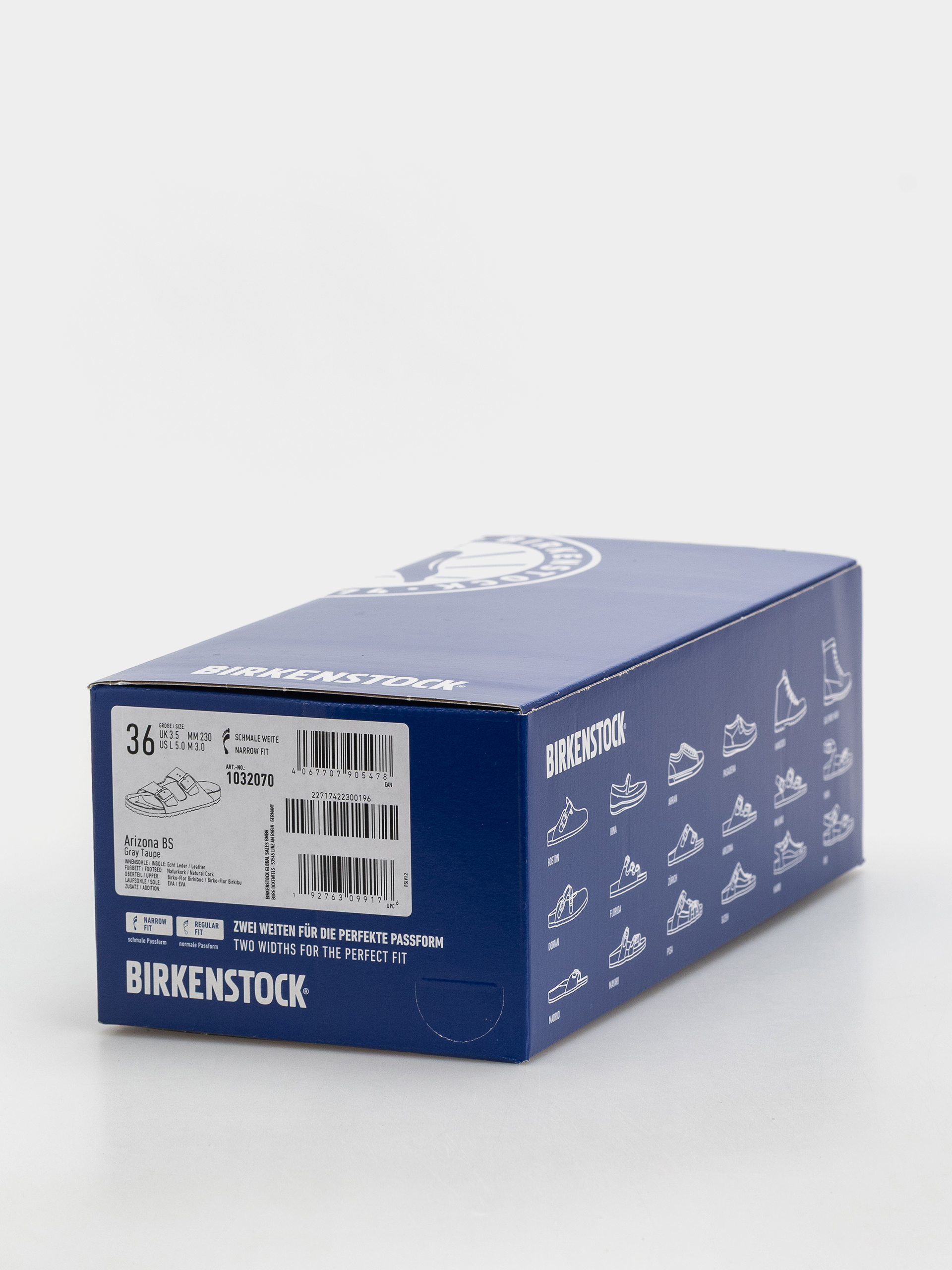 Birkenstock Arizona Birkibuc Narrow Flip-flops (gray taupe)