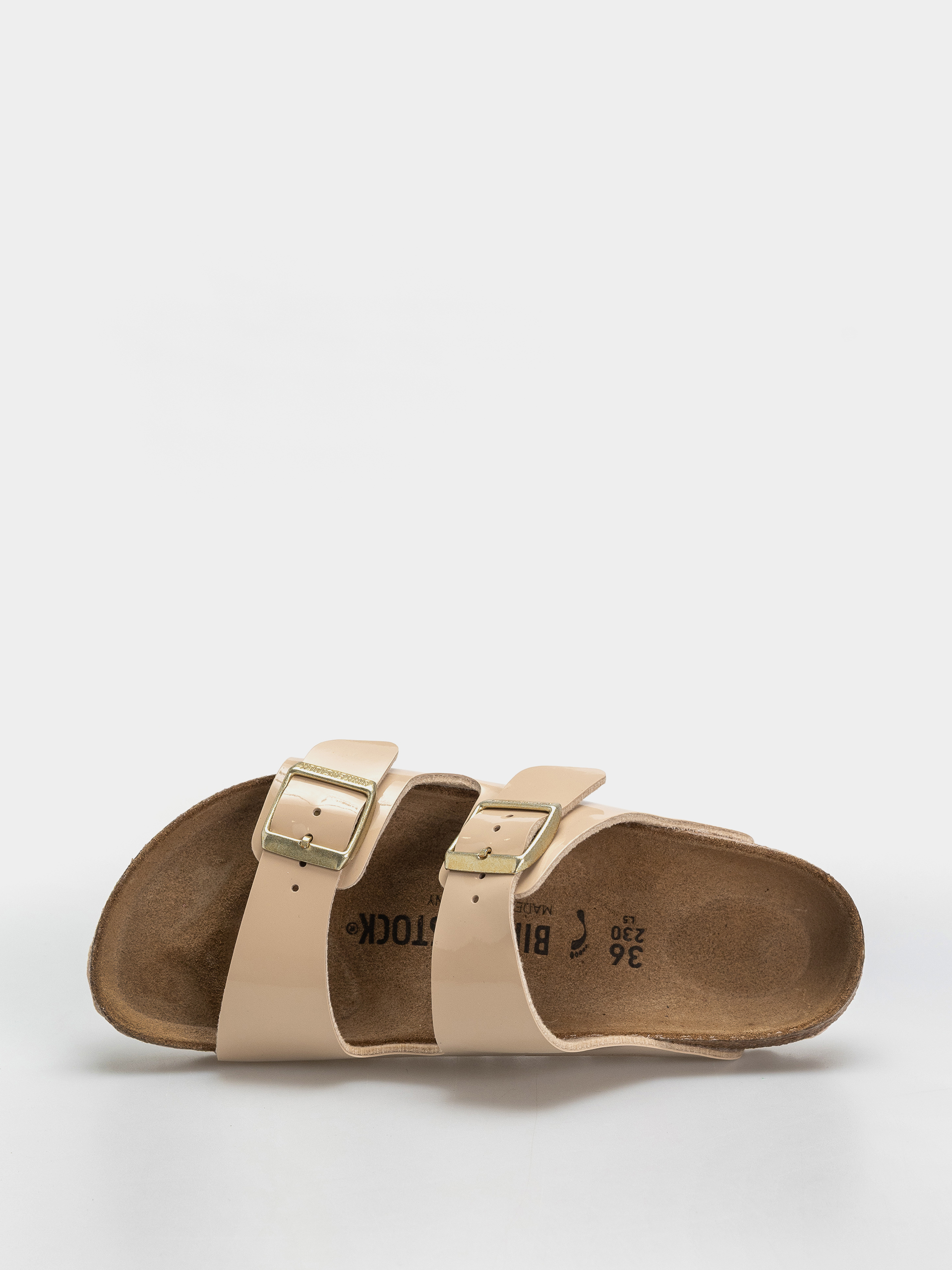 Birkenstock Arizona Birko Flor Patent Narrow Wmn Flip Flops (sand)