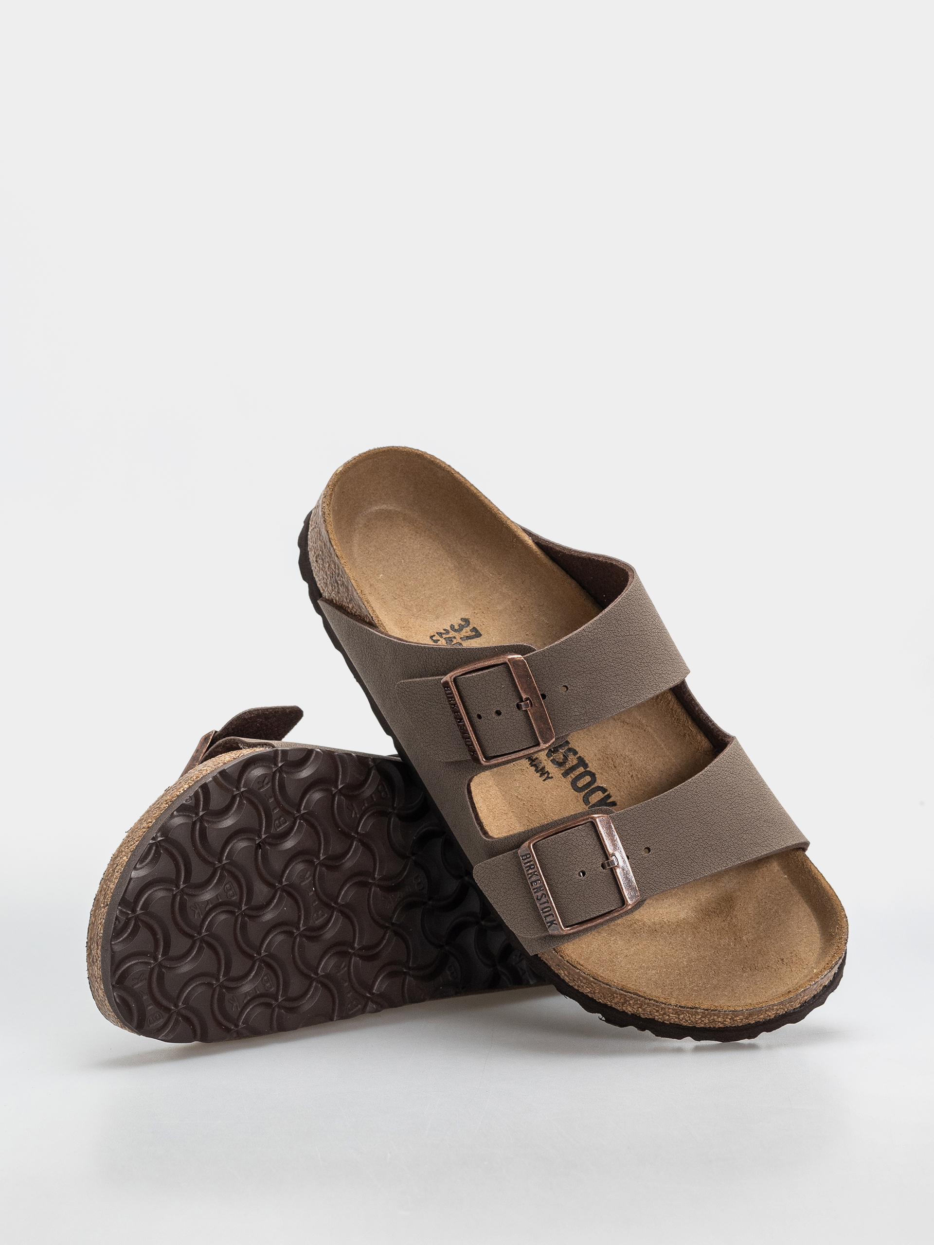 Birkenstock Arizona Birkibuc Regular Flip Flops (mocca)