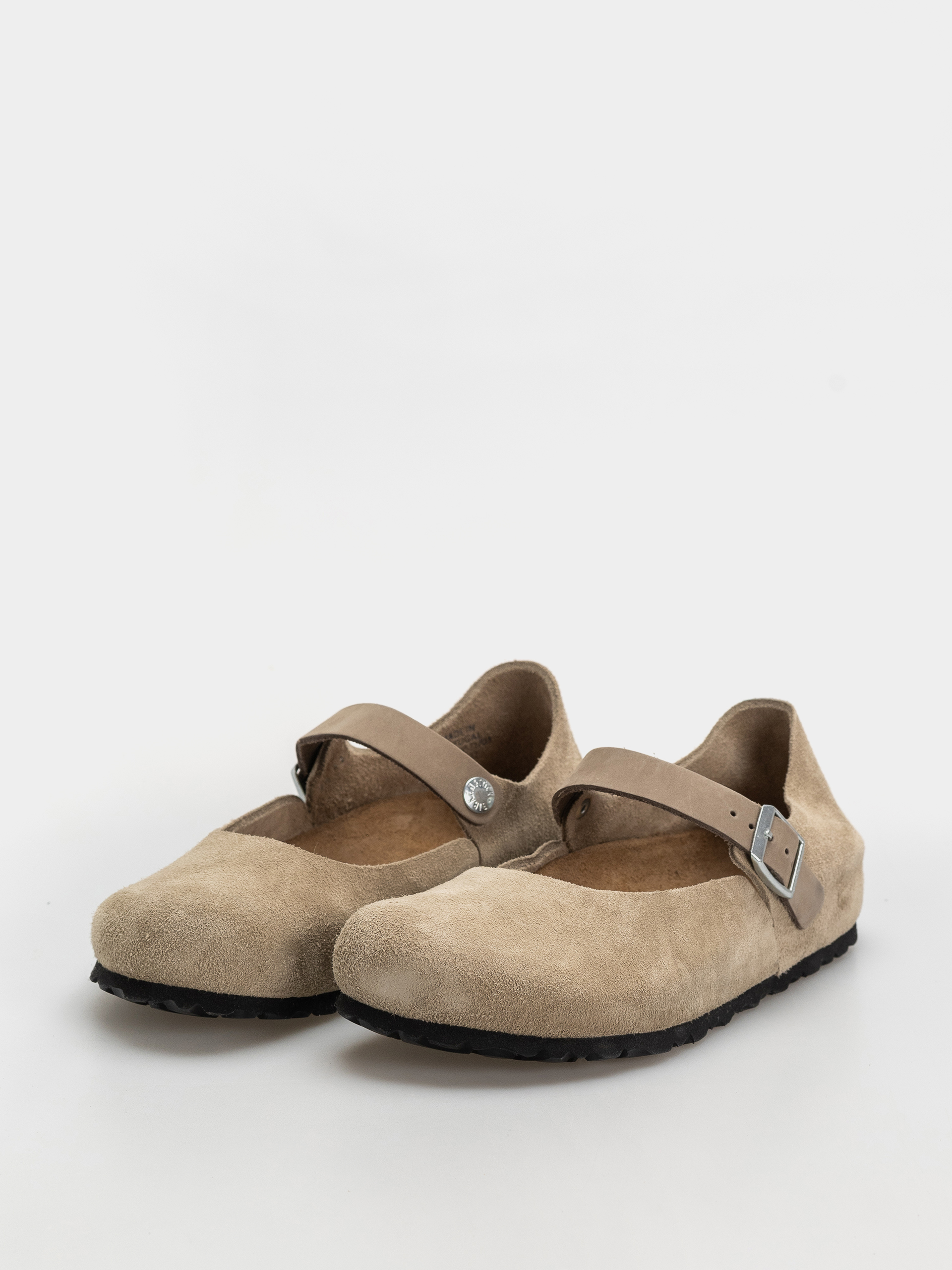 Birkenstock Mantova Suede Leather Narrow Wmn Flip Flops (taupe)