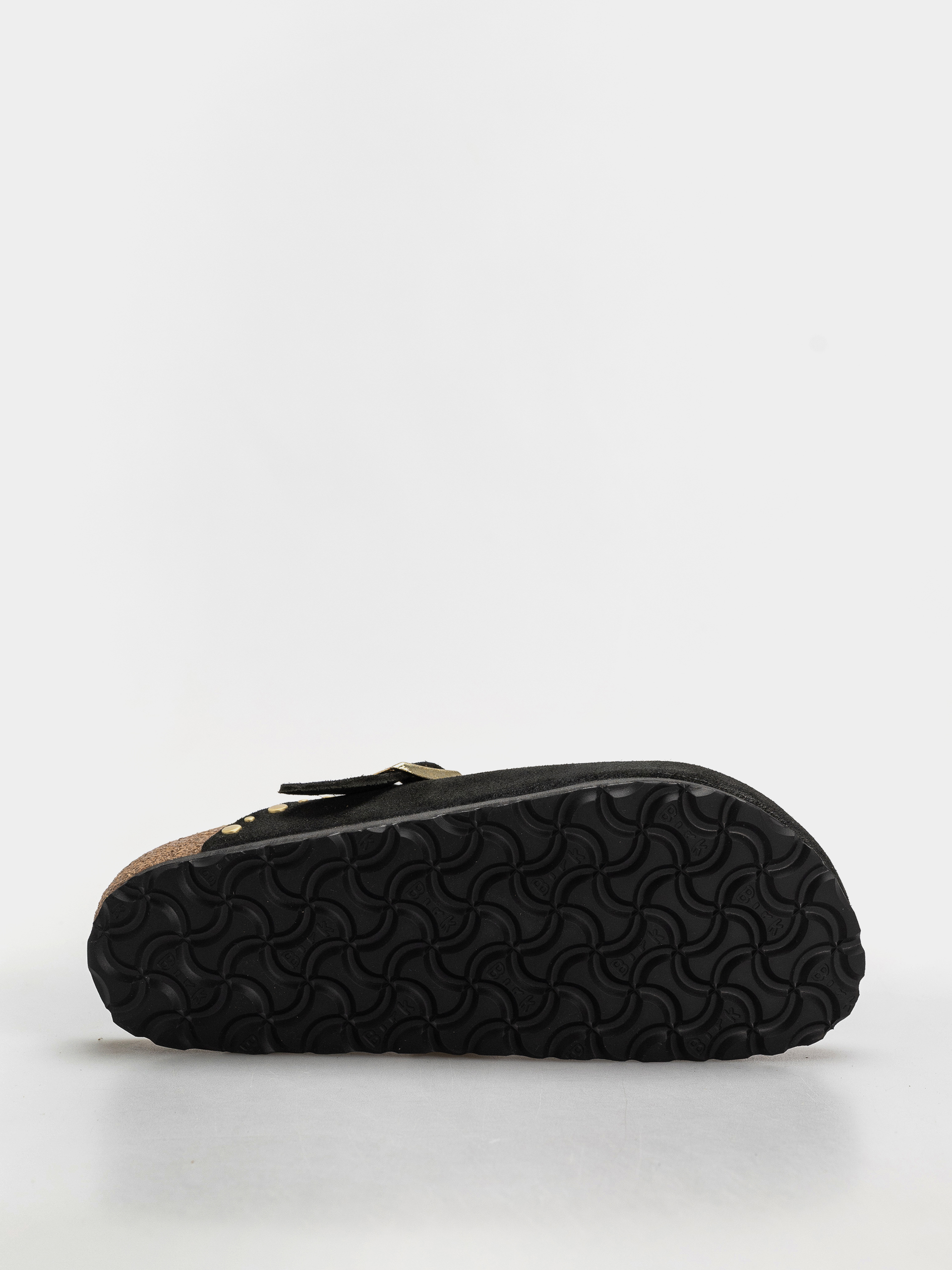 Birkenstock Boston Rivets Suede Leather Narrow Wmn Flip Flops (black)