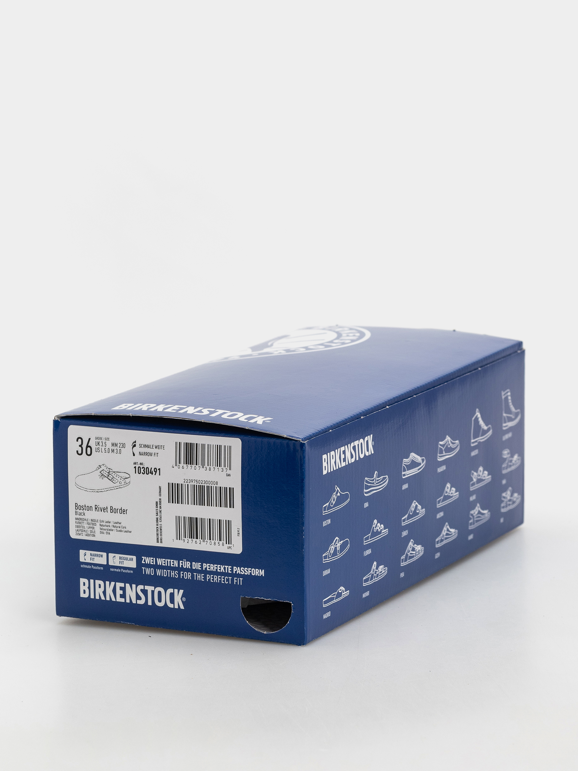 Birkenstock Boston Rivets Suede Leather Narrow Wmn Flip Flops (black)